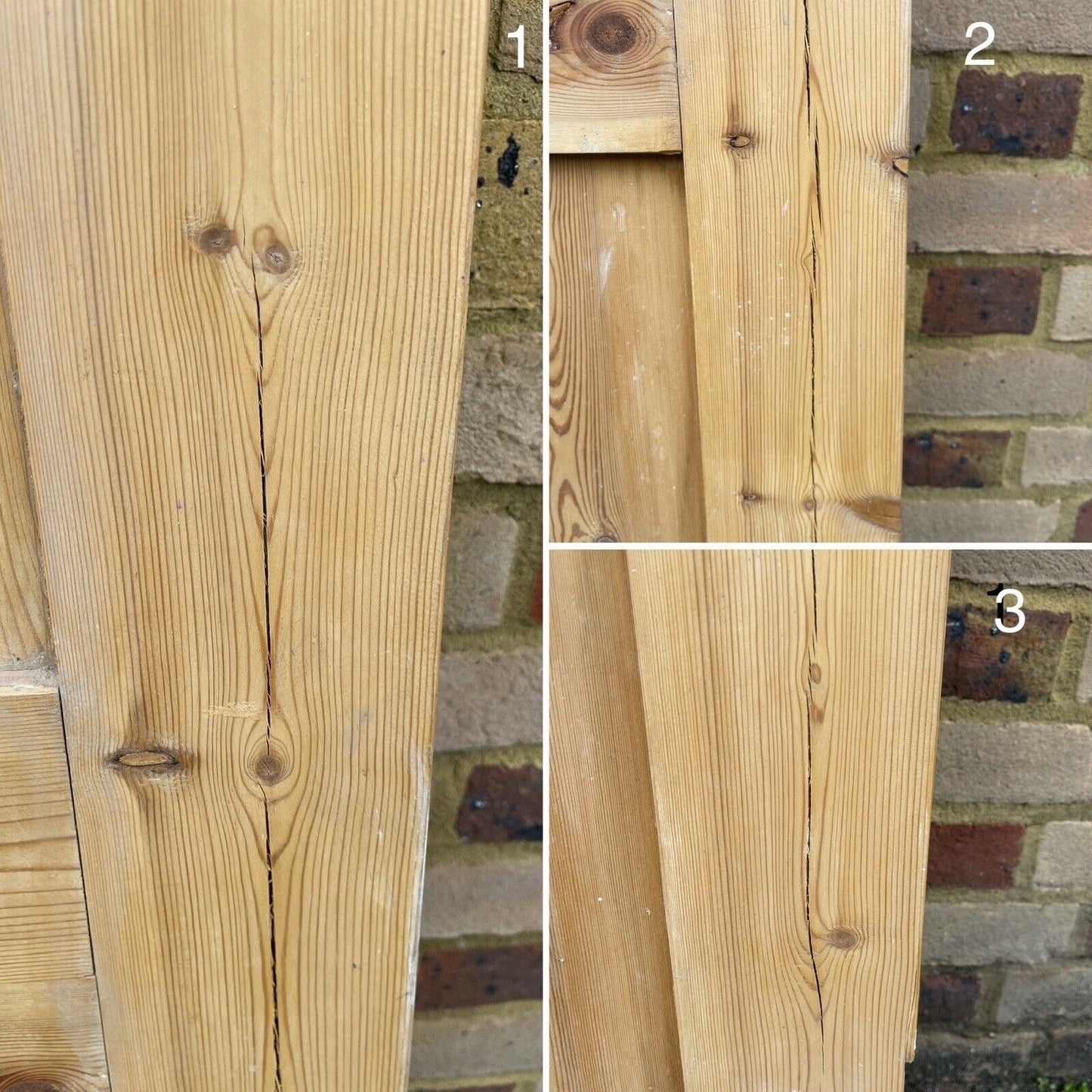 Original Vintage Reclaimed Victorian Pine Internal 4 panel Door 1920 x 707mm