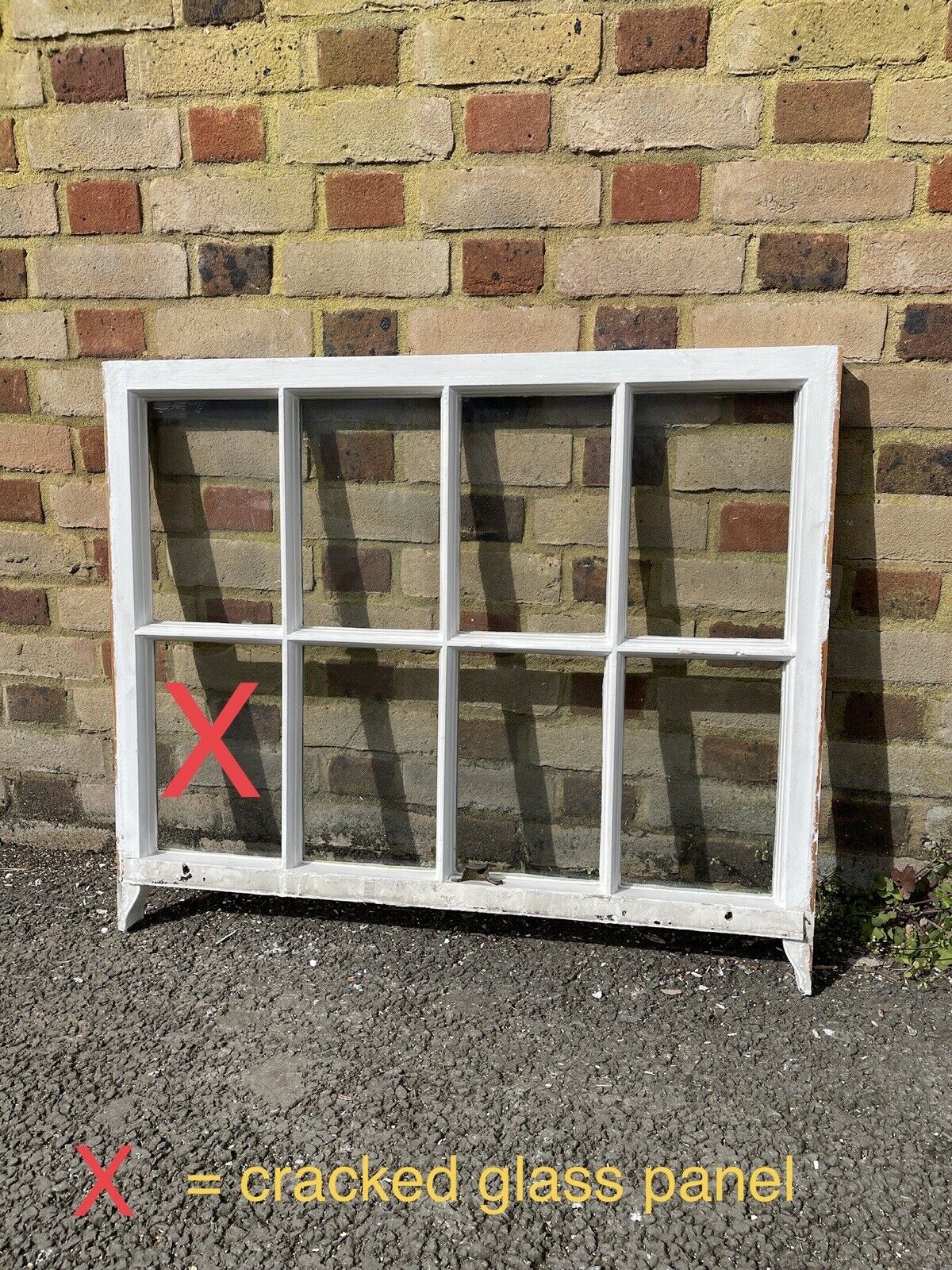 Reclaimed Old Georgian 8 Panel Wooden Sash Window