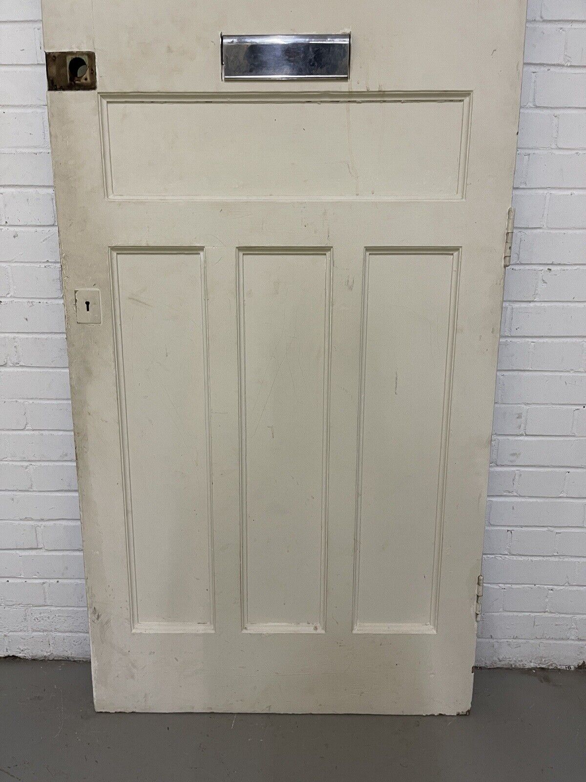 Reclaimed Victorian Edwardian Wooden Panel Front Door 2075 x 855mm
