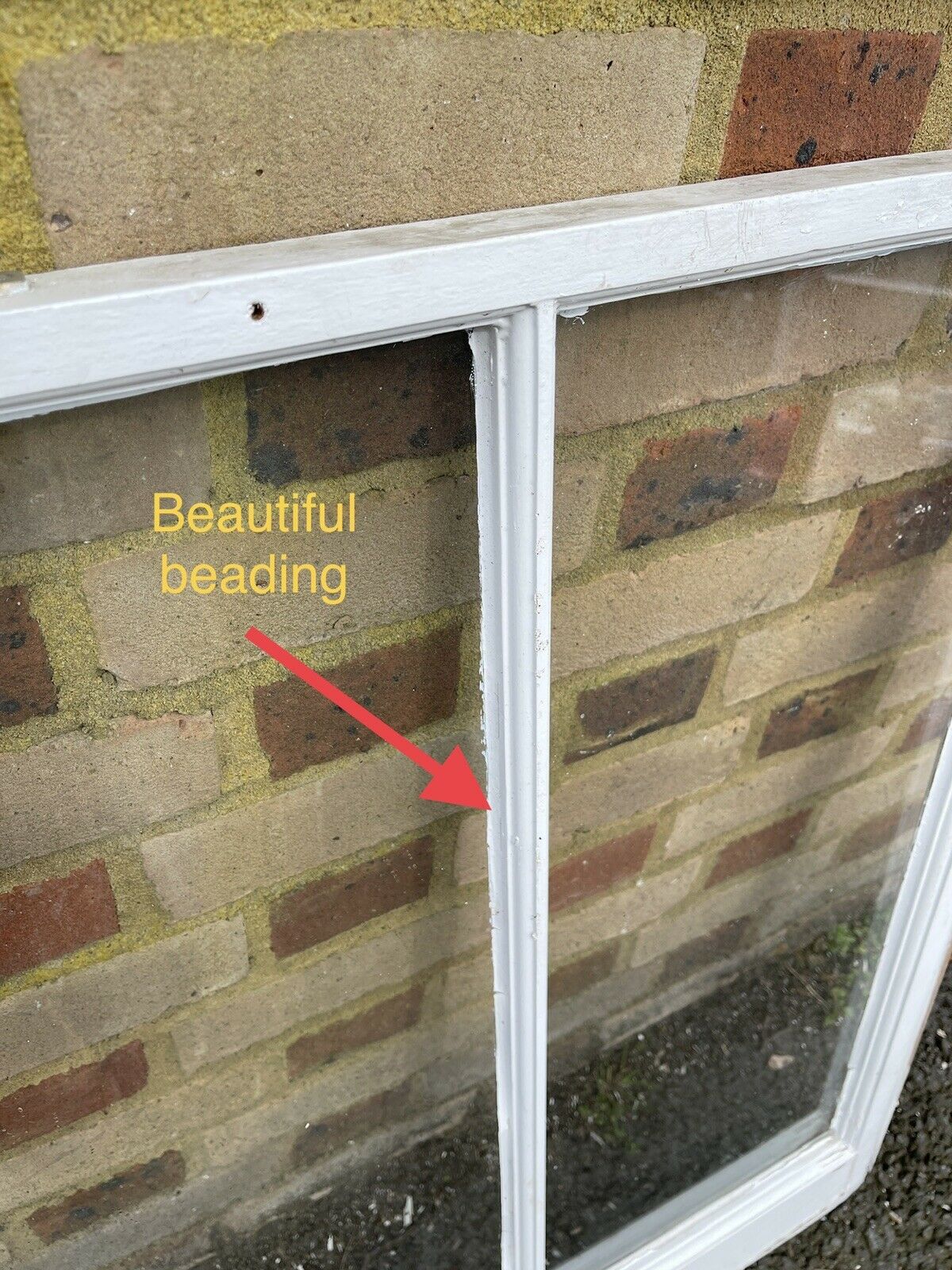 Reclaimed Old Victorian Edwardian Wooden Three Panel Sash Window