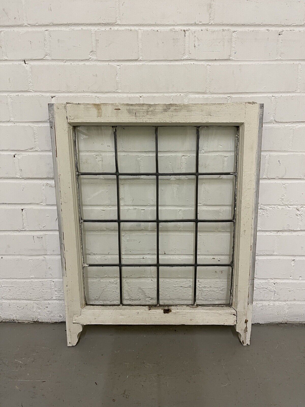 Reclaimed Leaded Light Panel Wooden Window 535 x 675mm