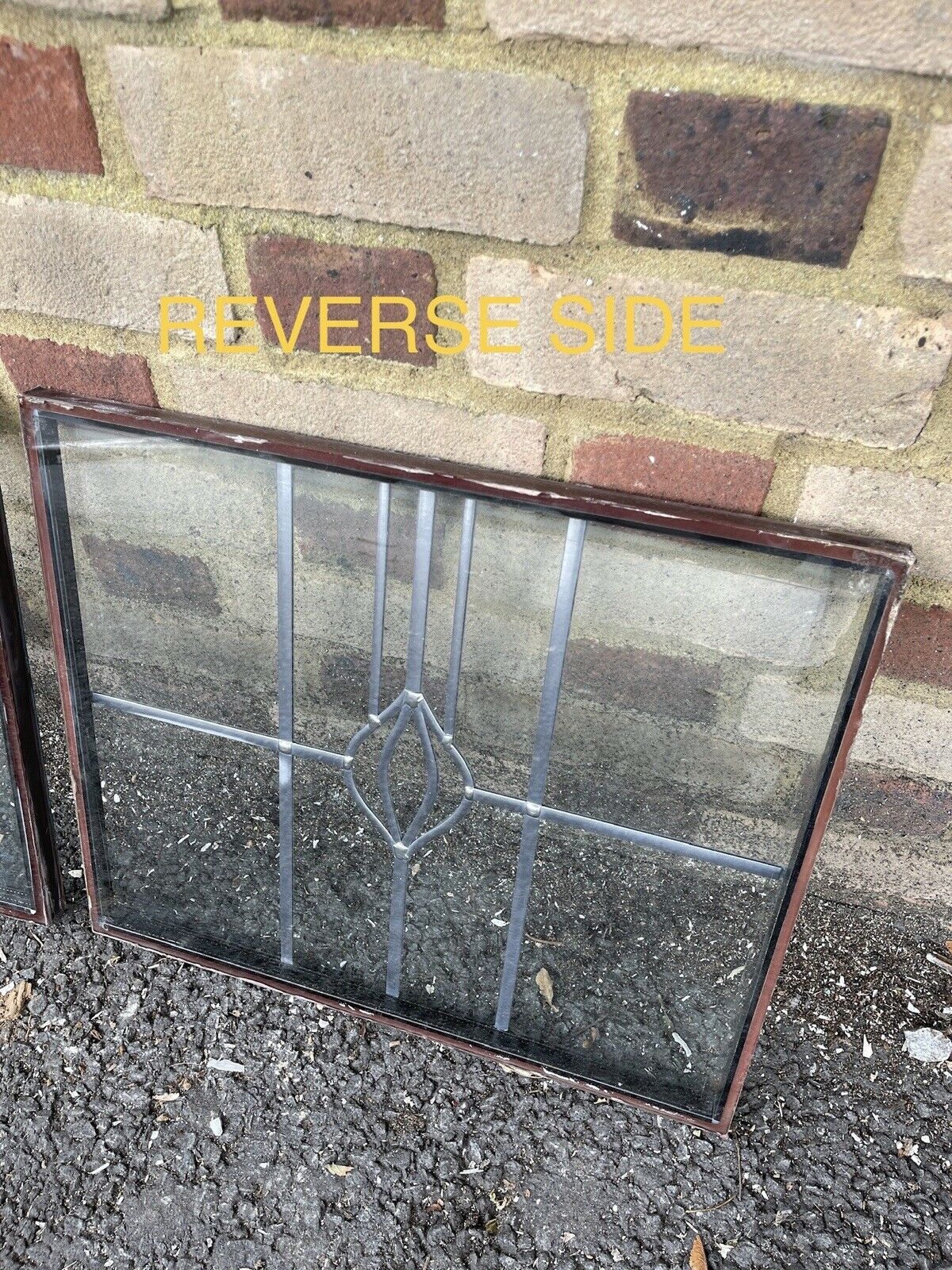 Job Lot Of Four Leaded Light Double Glazed Stained Glass Panes Panels