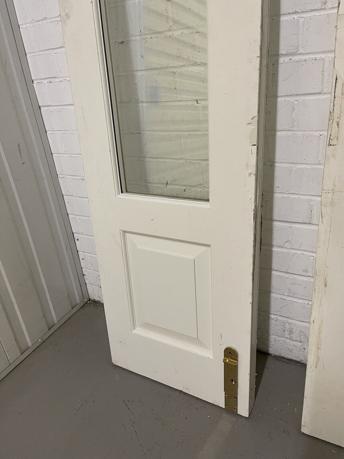 Large Pair Reclaimed Bespoke Wooden Side Light Windows Or Doors 1967 x 455mm