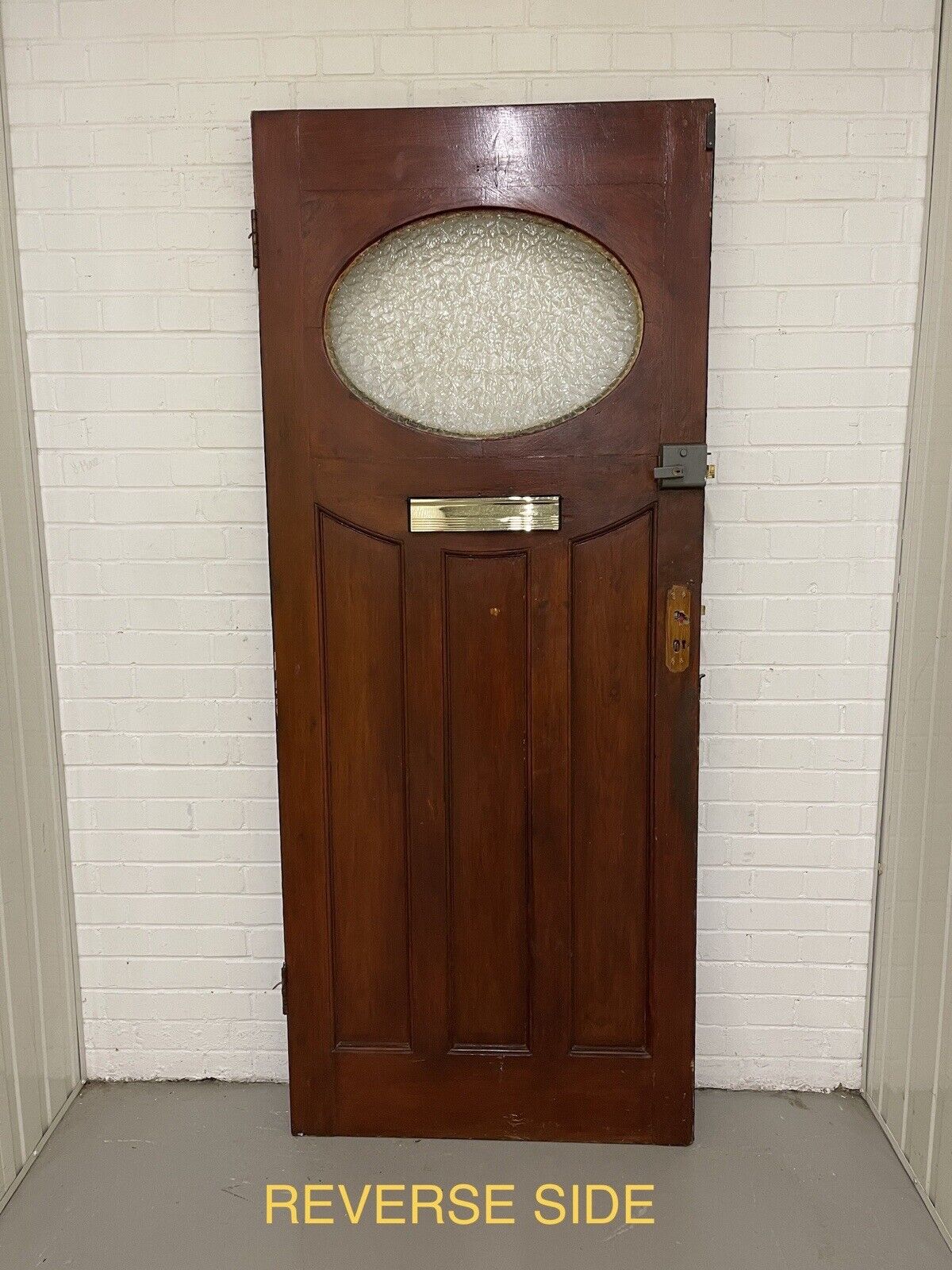 Reclaimed Edwardian Victorian Wooden Panel External Front Door 2075 x 857mm
