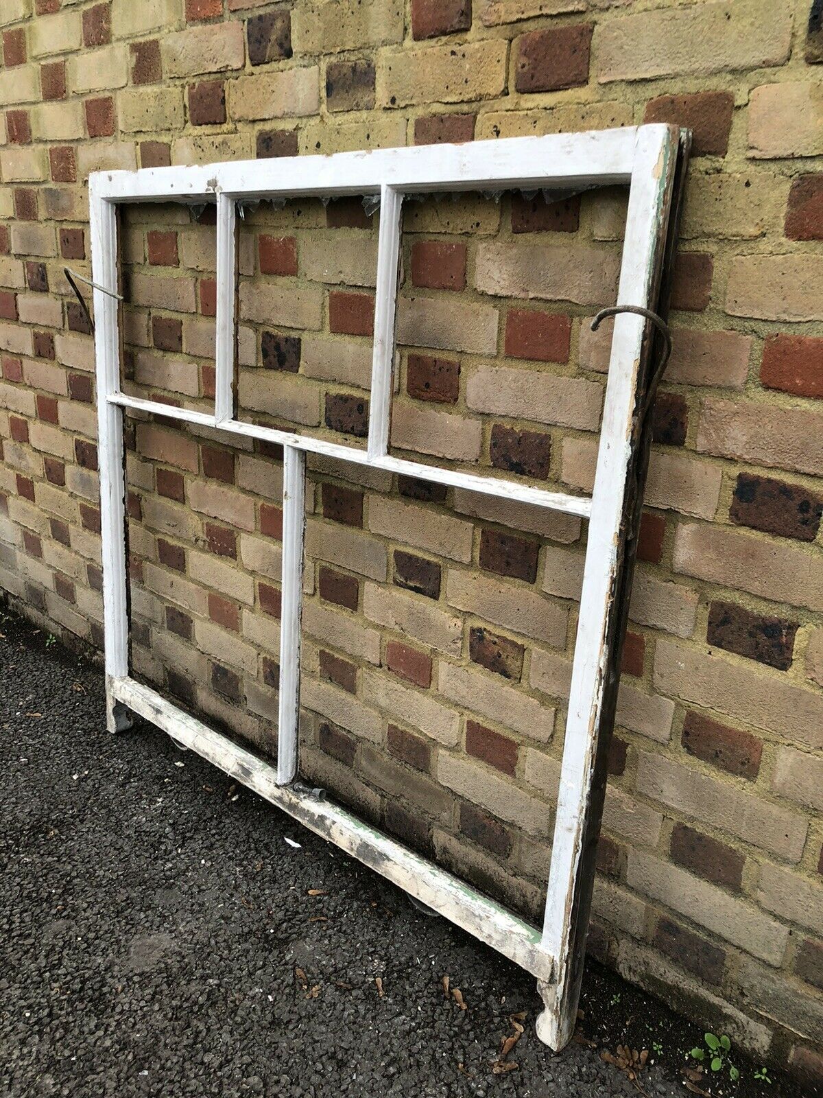 Large Reclaimed Old Georgian 5 Panel Wooden Sash Window NO GLASS