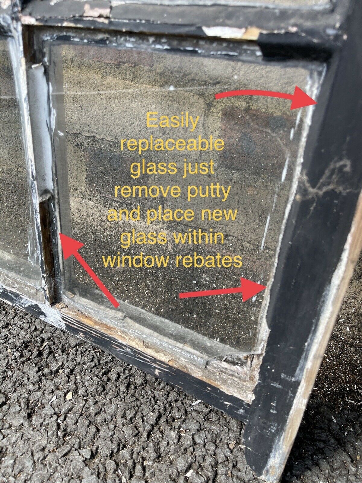 Reclaimed Old Georgian 9 Panel Wooden Window 765 x 900mm