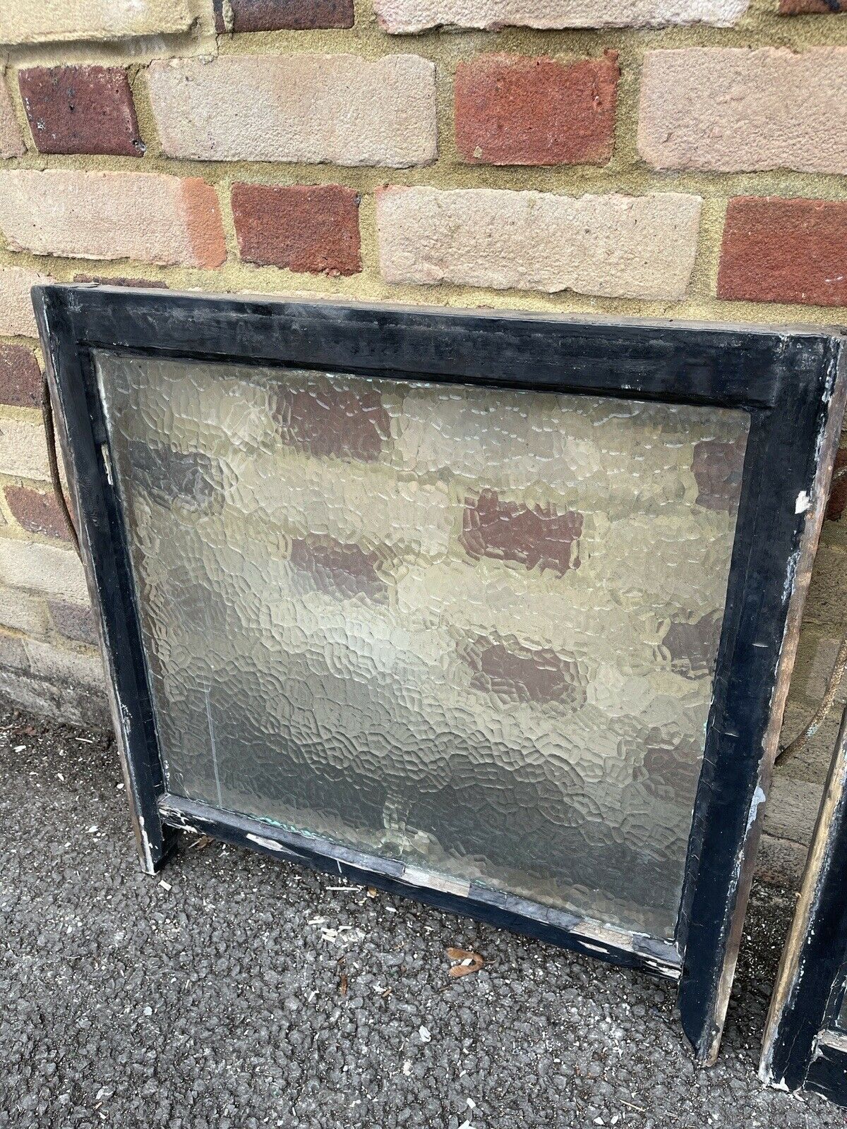Pair Of Reclaimed Old Victorian Wooden Panel Top Bottom Sash Windows
