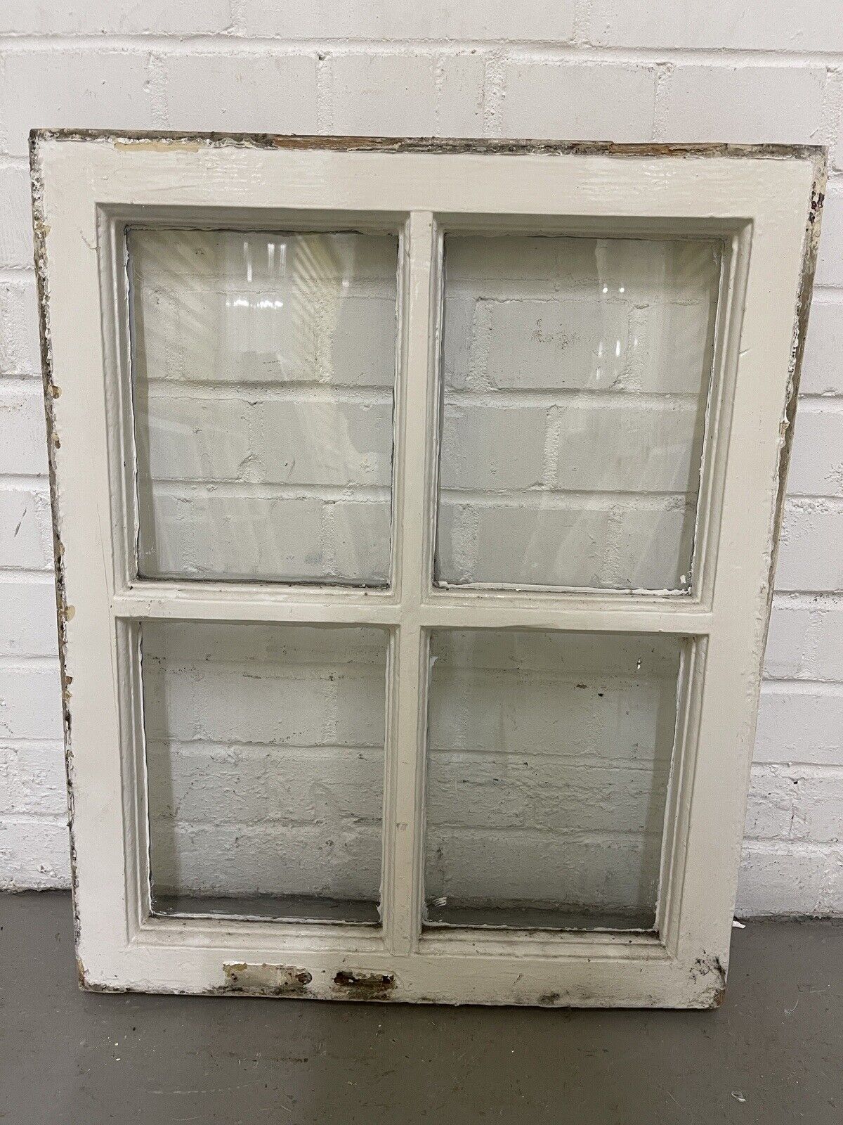 Reclaimed Old Georgian 4 Panel Wooden Window 520 x 640mm