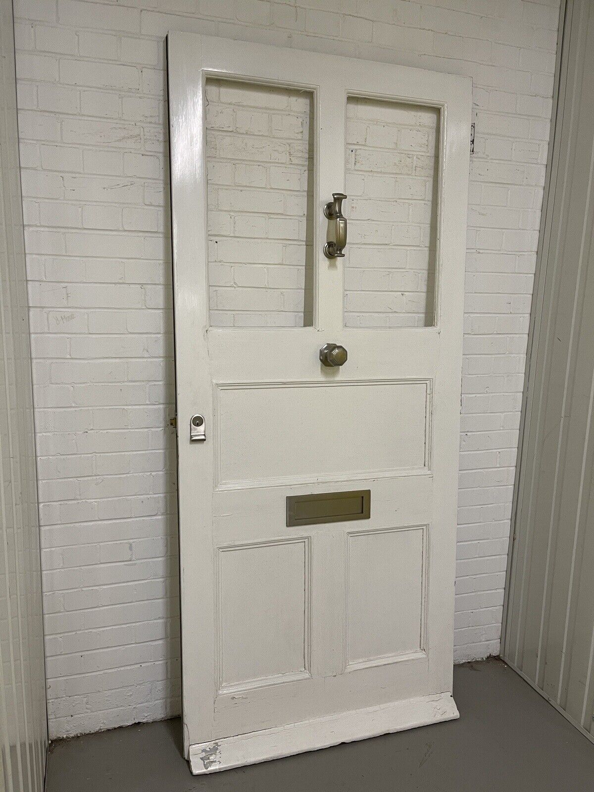 Reclaimed Victorian Edwardian Wooden Panel External Front Door 2050 x 1112mm