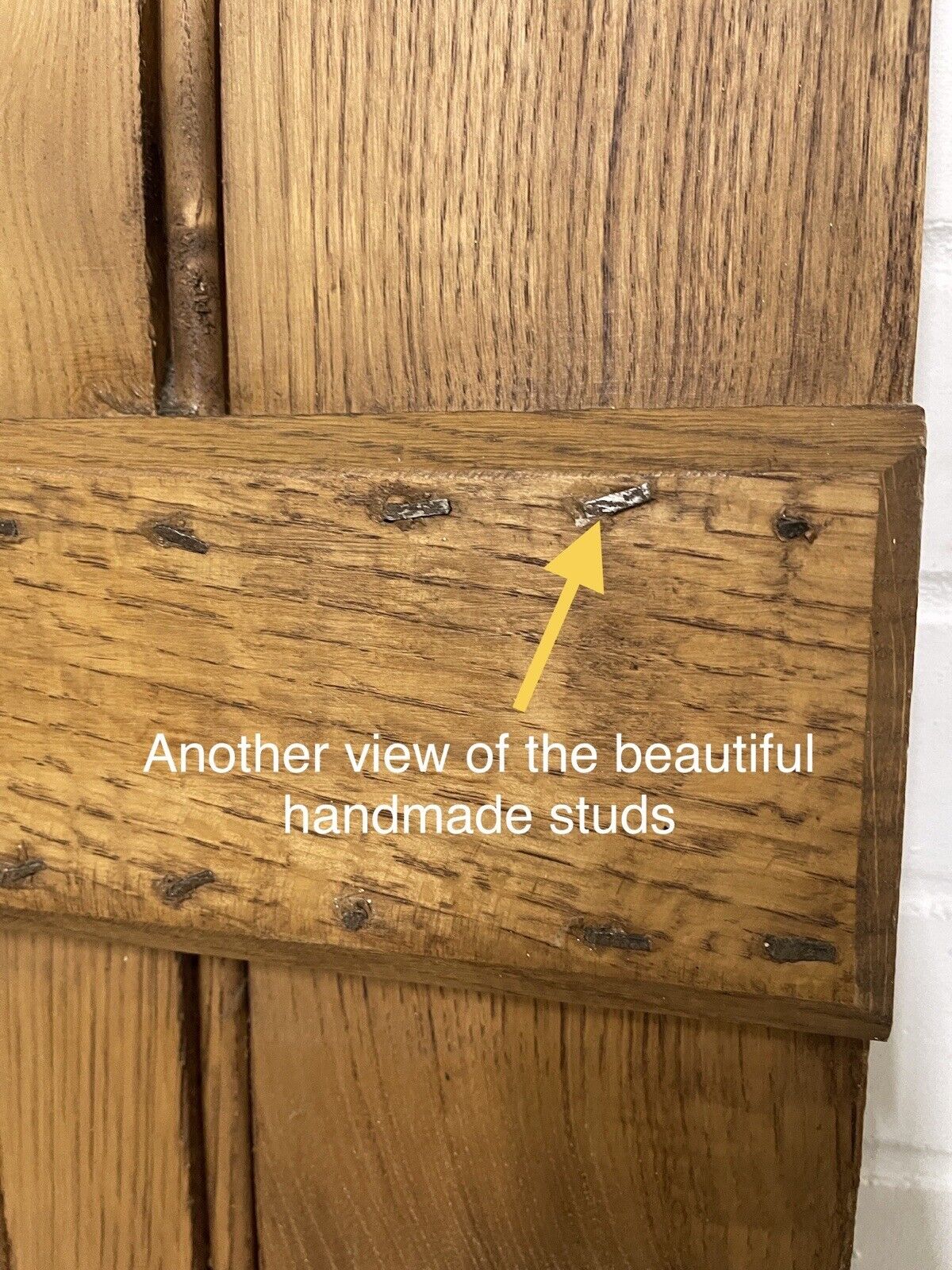 Reclaimed Oak Old Handmade Studded Ledge and Brace door 1830 x 752mm