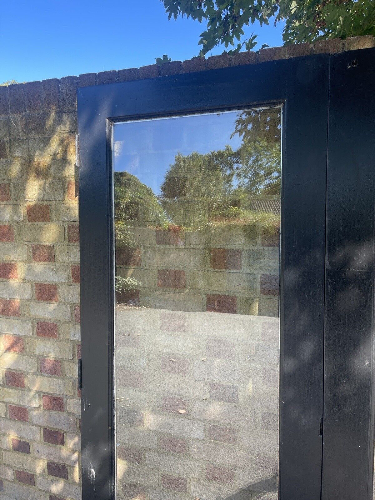 Reclaimed Old French Double Glazed Glass Wooden Double Doors 1540mm x 1975mm
