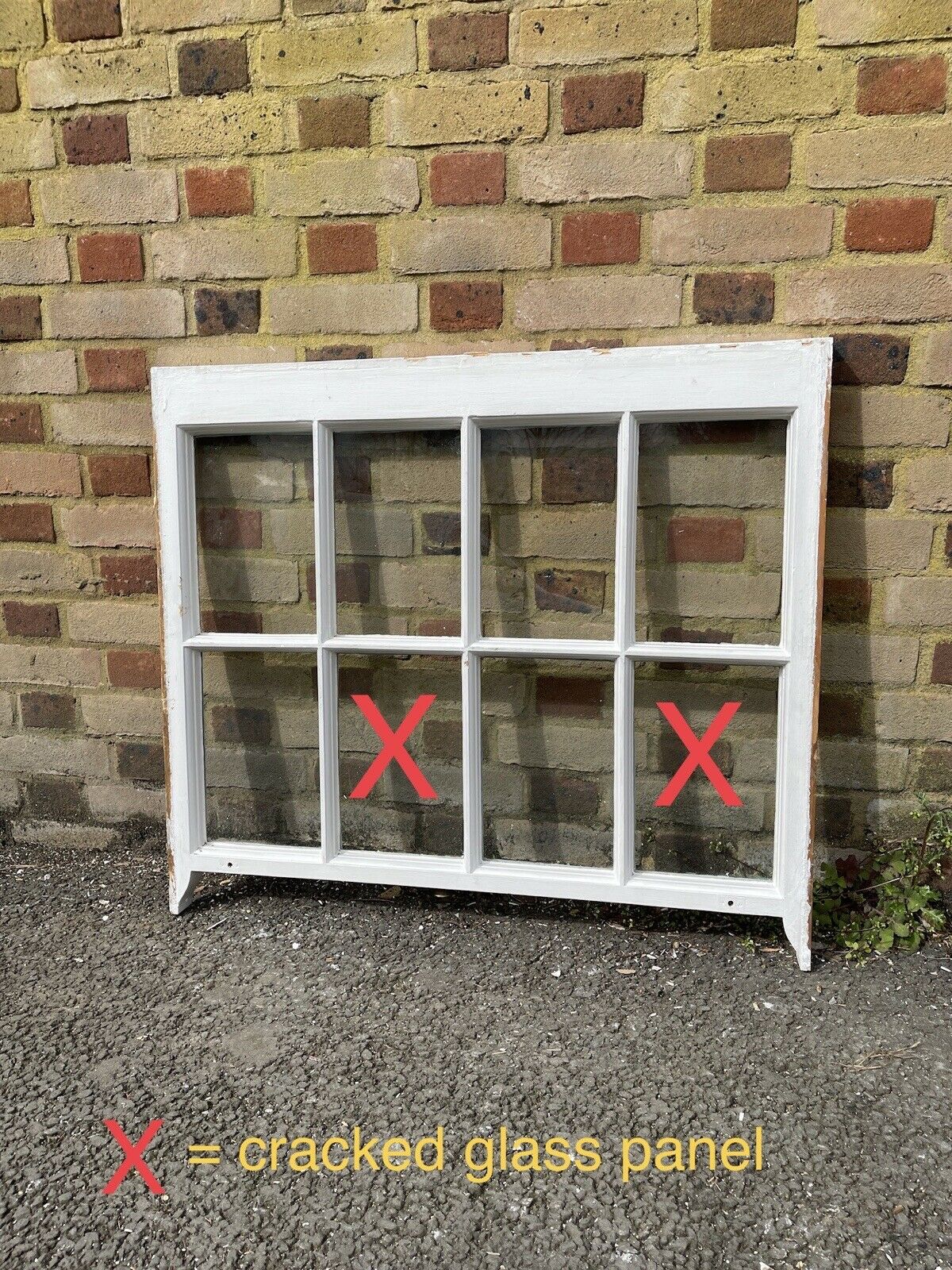 Reclaimed Old Georgian 8 Panel Wooden Sash Window