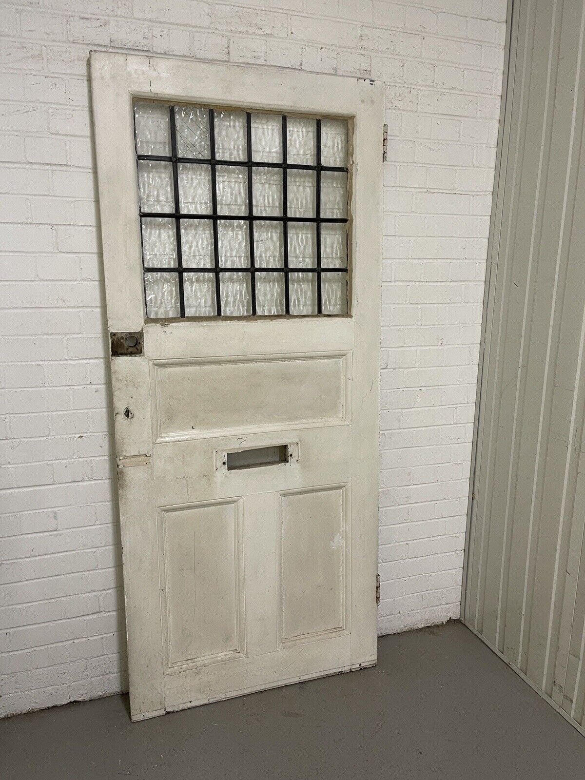 Reclaimed Leaded Light Victorian Edwardian Wooden Front Door 1980 1985 x 874mm