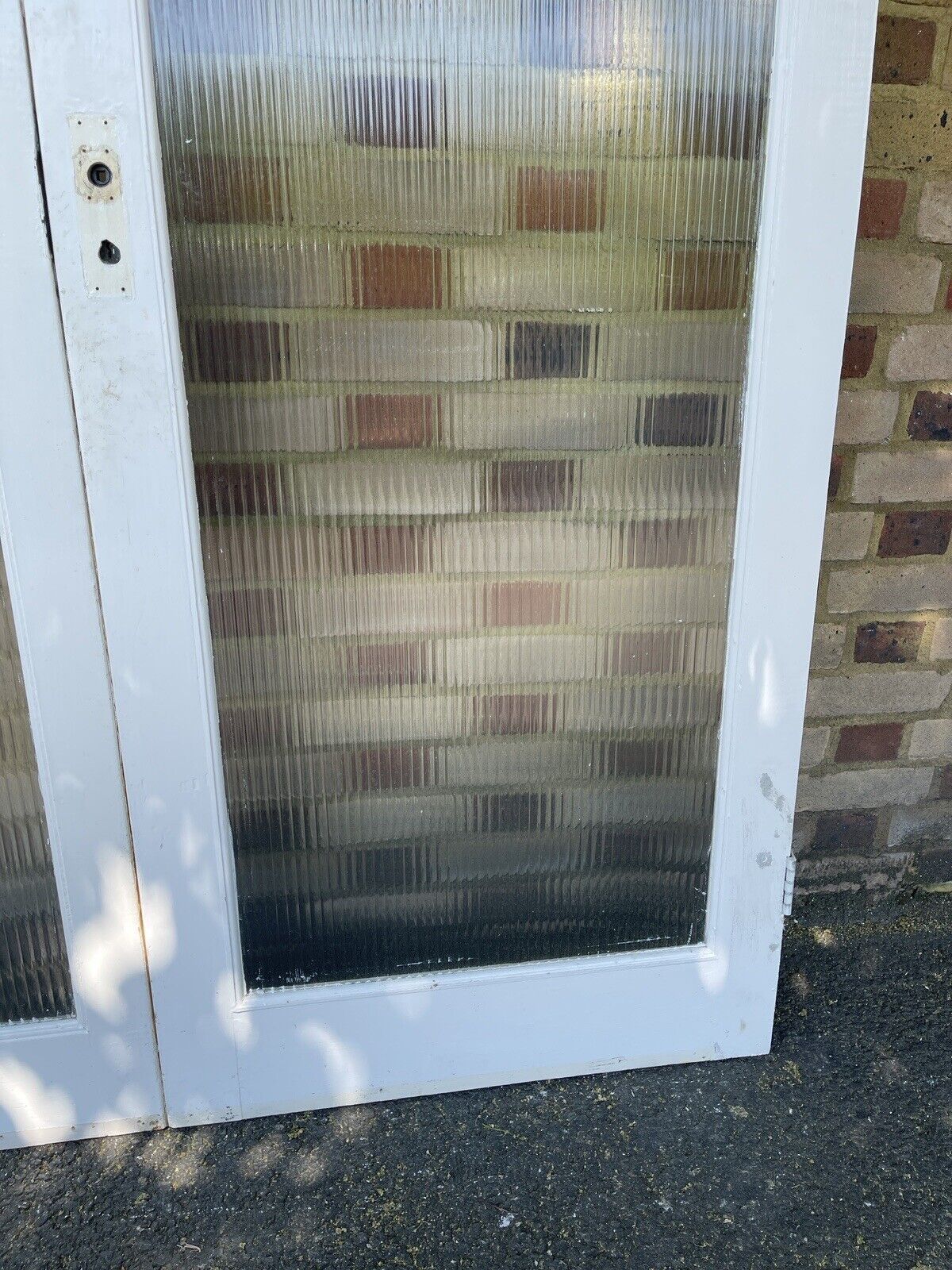 Reclaimed Reeded Glass Internal Or External French Doors 1950 x 1505mm