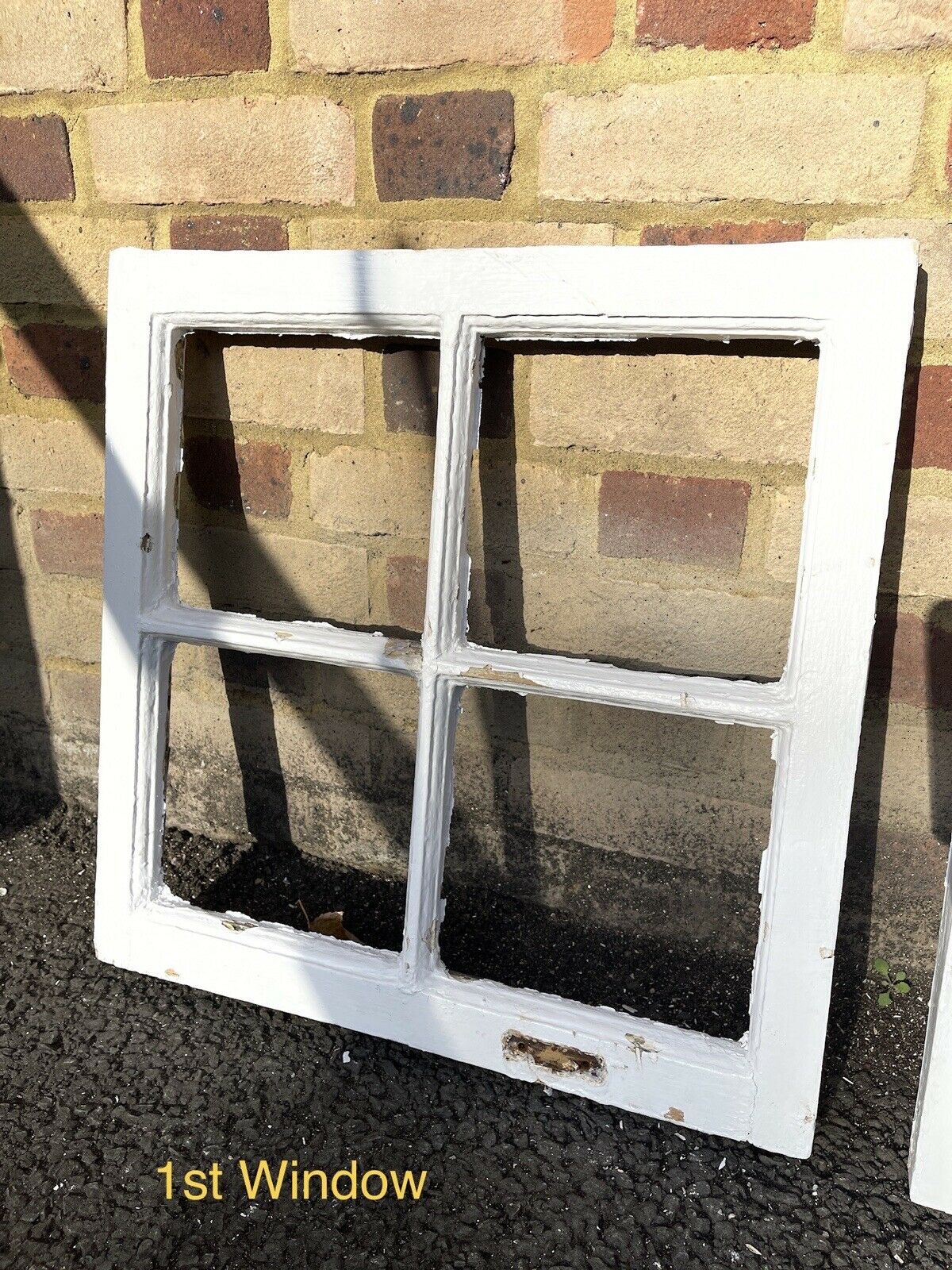 Job Lot Of Reclaimed Georgian 4 Panel Wooden Window NO GLASS Within Panels
