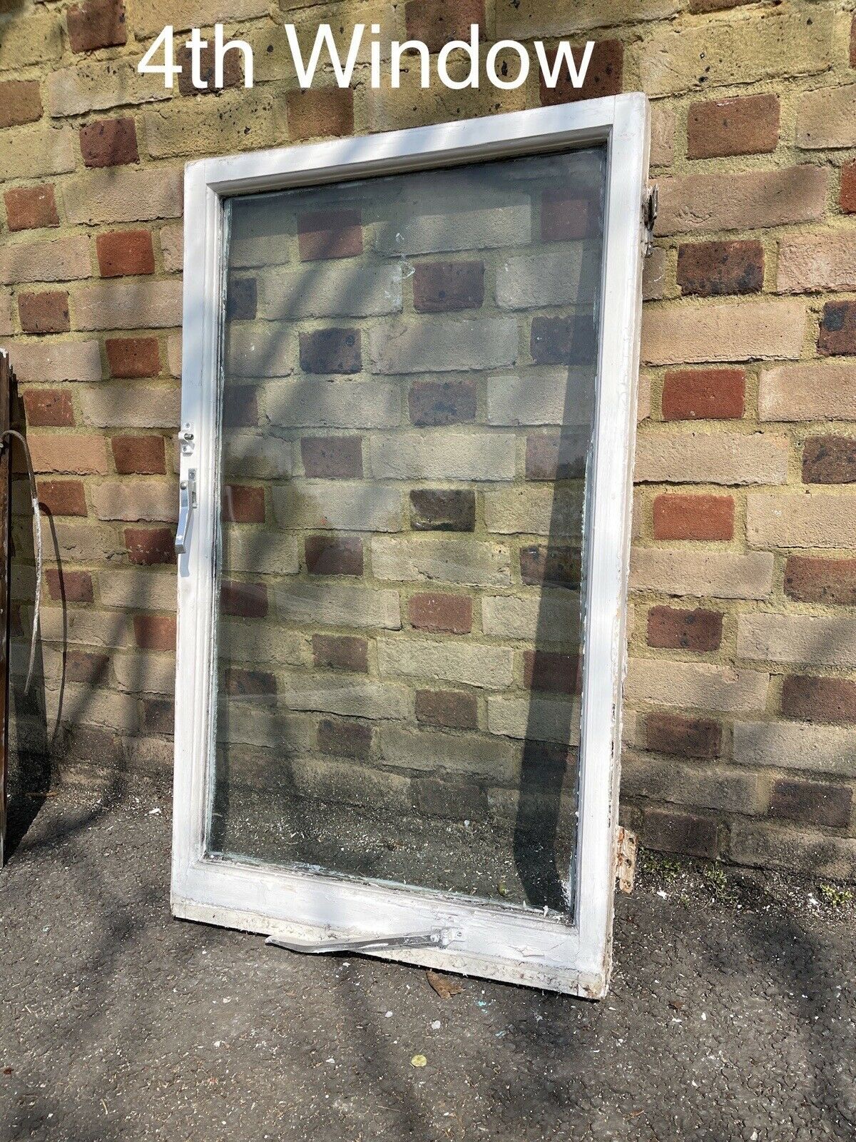 Job Lot Of Reclaimed Old Wooden Panel Sash Windows Cylinder Wavy Glass X 4