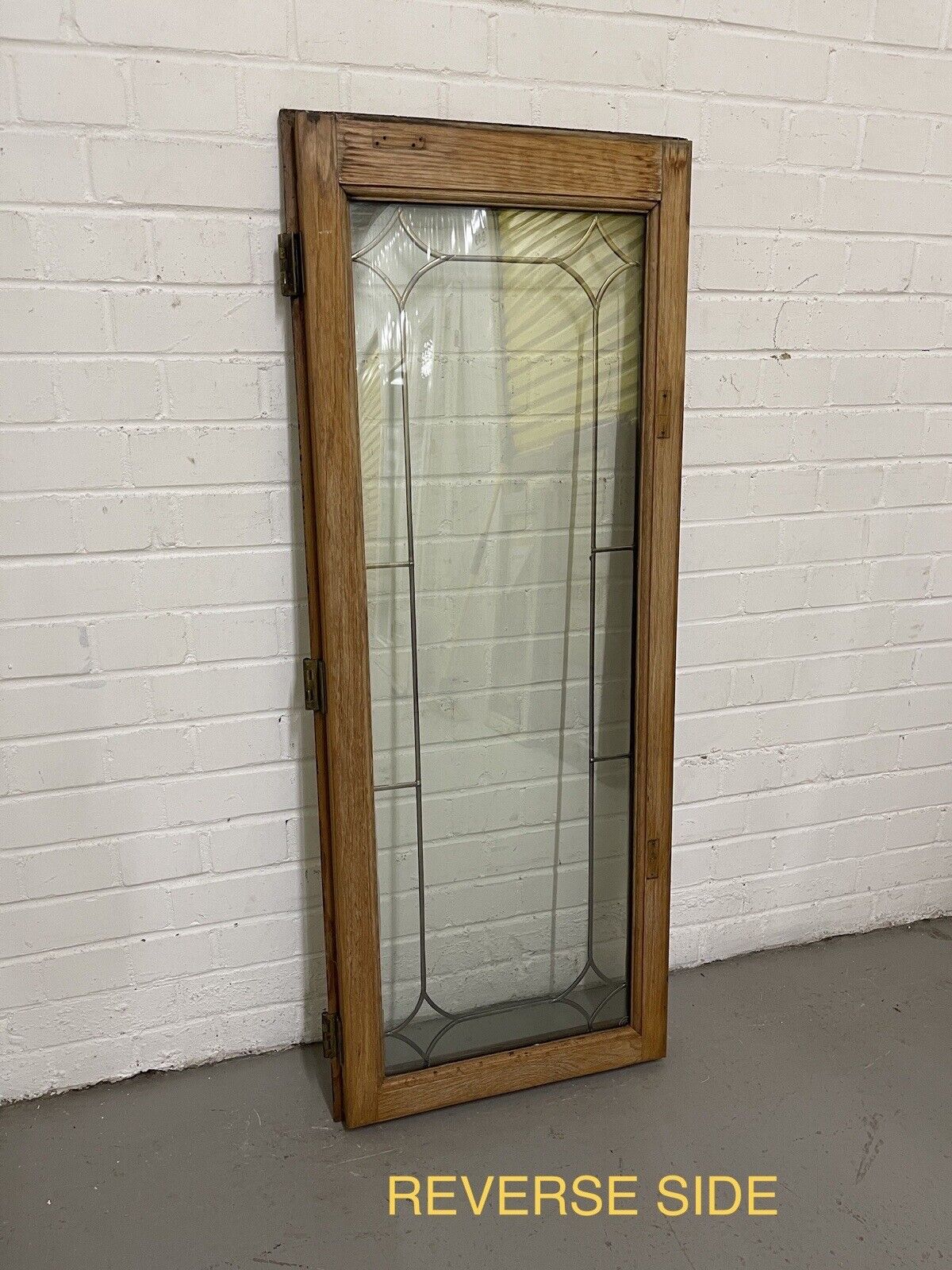 Job Lot Of Four Double Glazed Leaded Trim Oak Wooden Windows 1265 x 500mm