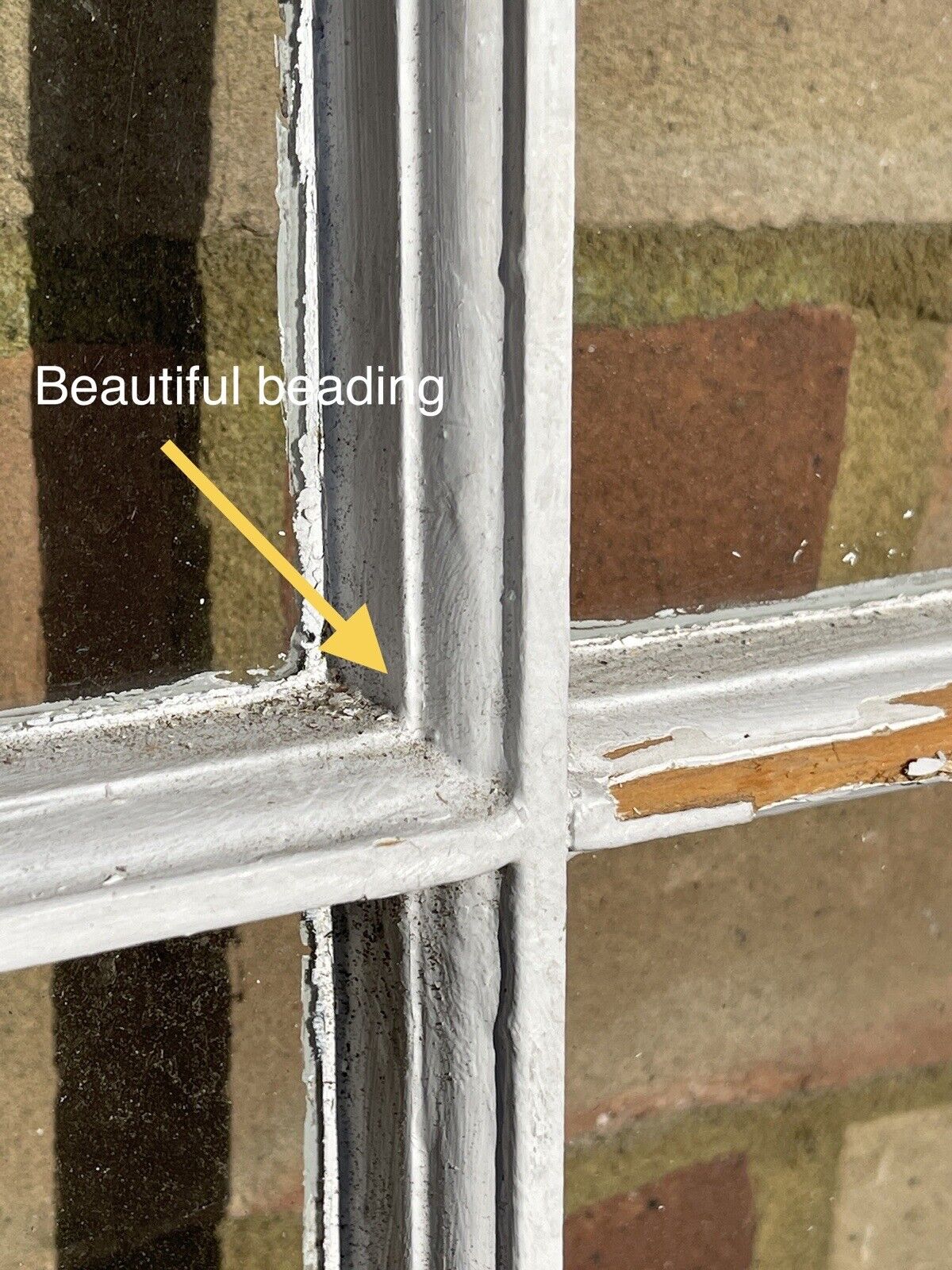 Reclaimed Old Large Georgian 4 Panel Wooden Window 1210 x 1300mm