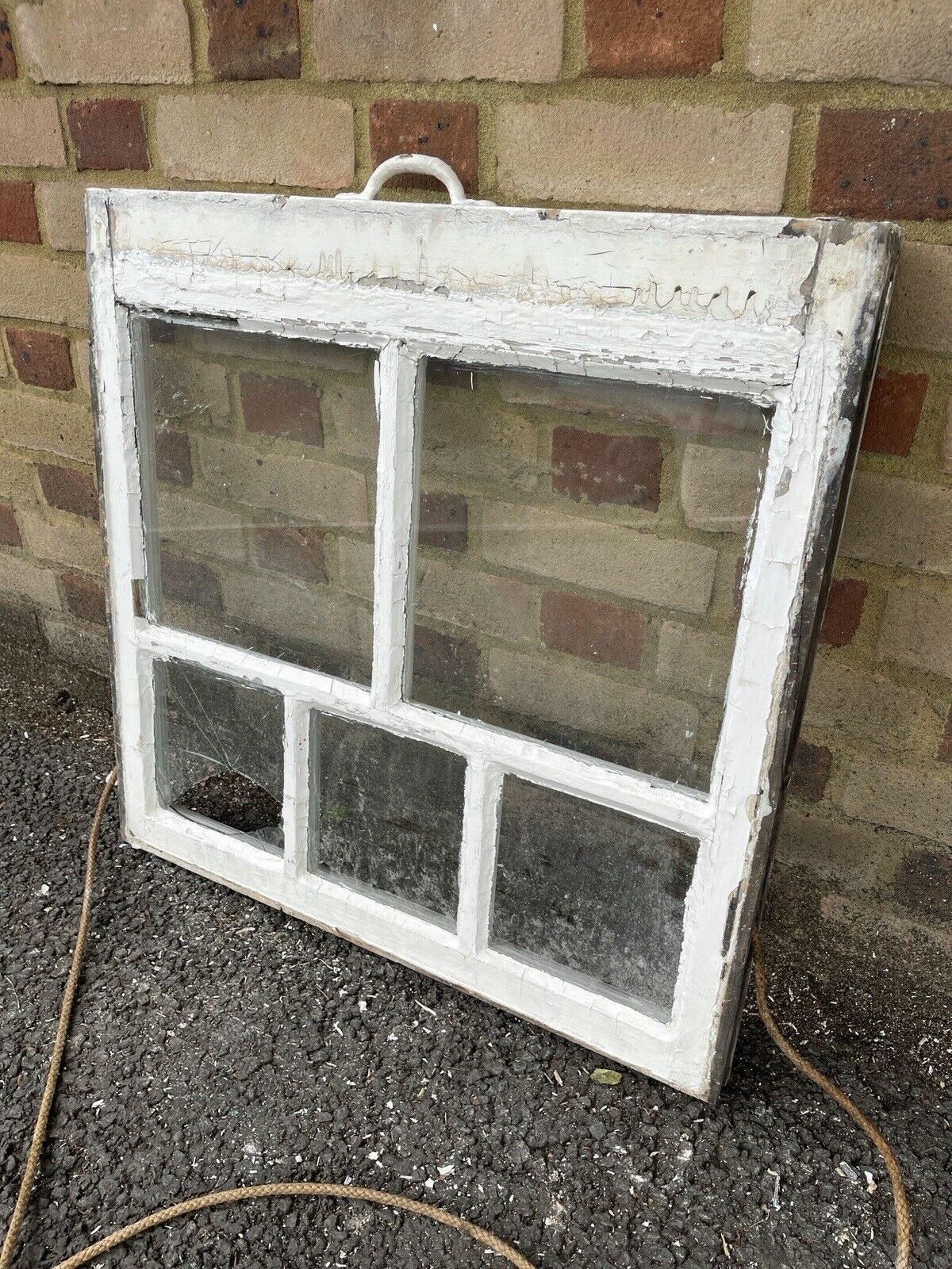Reclaimed Old Georgian 5 Panel Wooden Sash Window 700 x 690mm