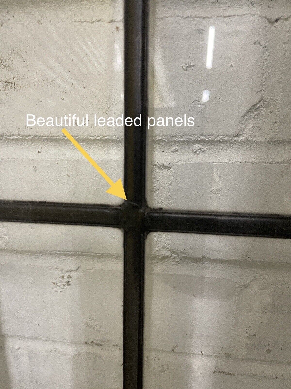 Reclaimed Leaded Light Panel Wooden Windows 565 x 570mm