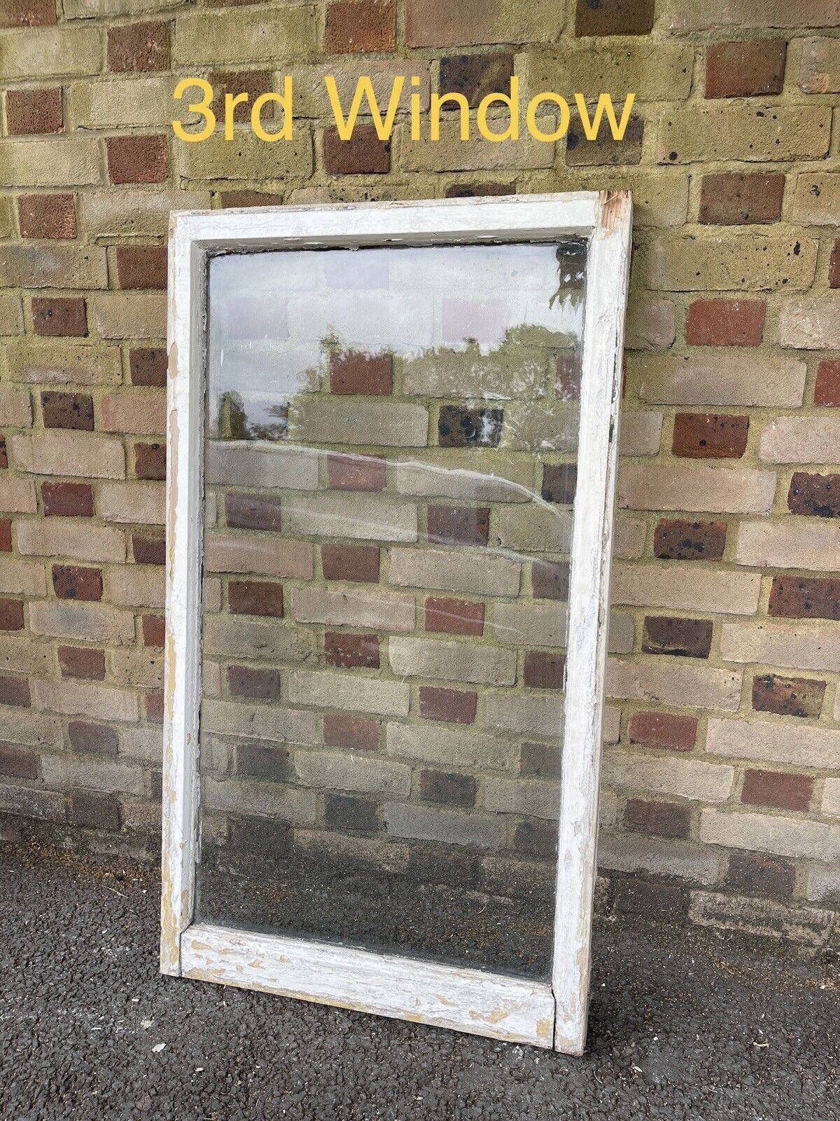 Job Lot Of Reclaimed Old Wooden Panel Sash Windows Cylinder Wavy Glass X 5