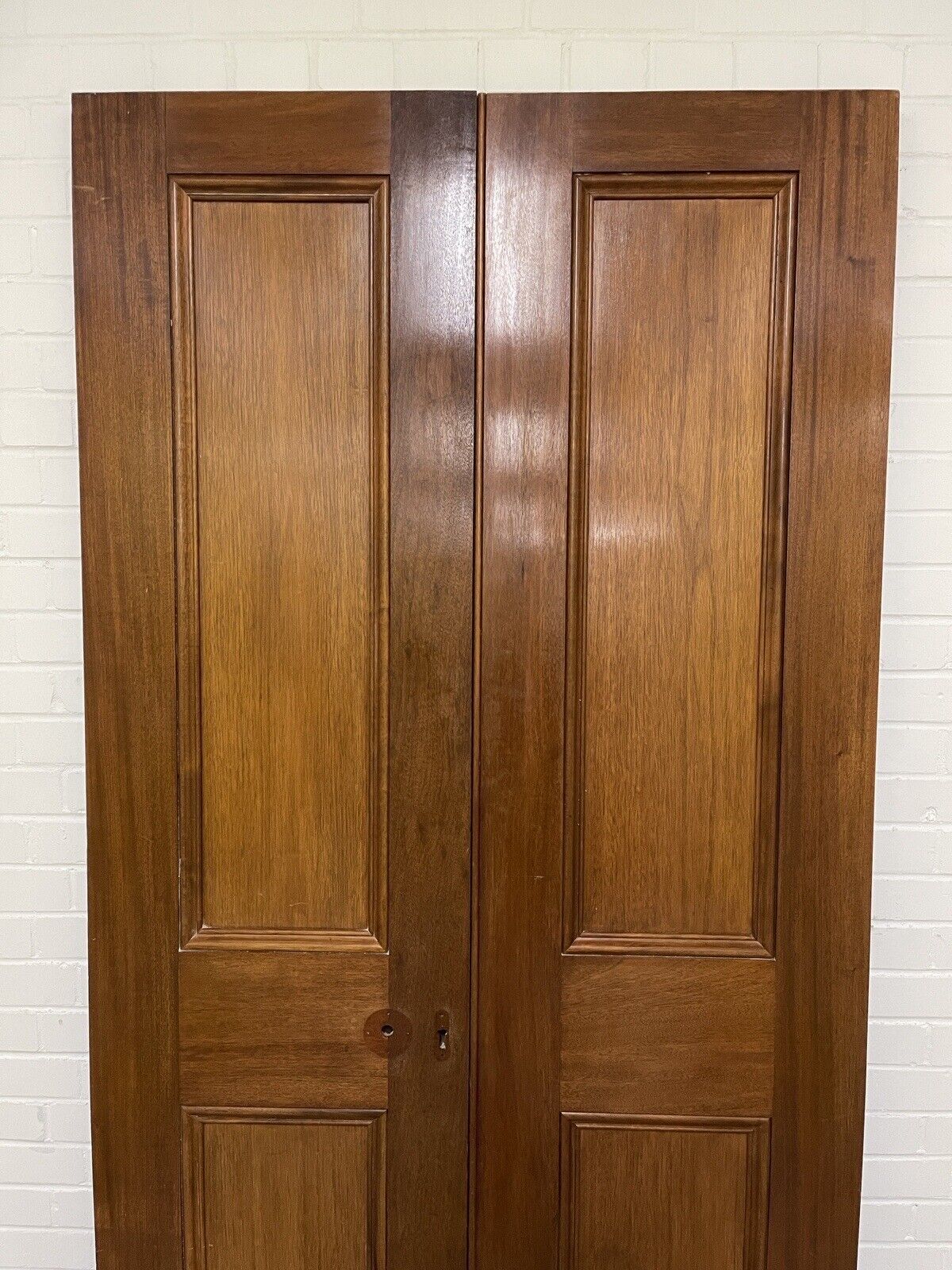 Reclaimed Large French Mahogany Wooden Double Doors Provenance Knightsbridge