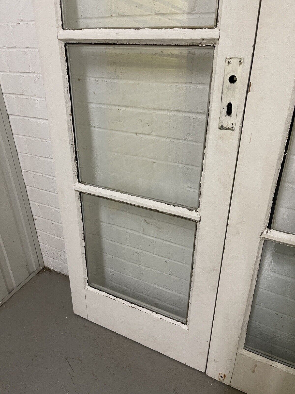 Reclaimed Old French Double Glazed Glass Wooden Double Doors 1980 x 1167mm