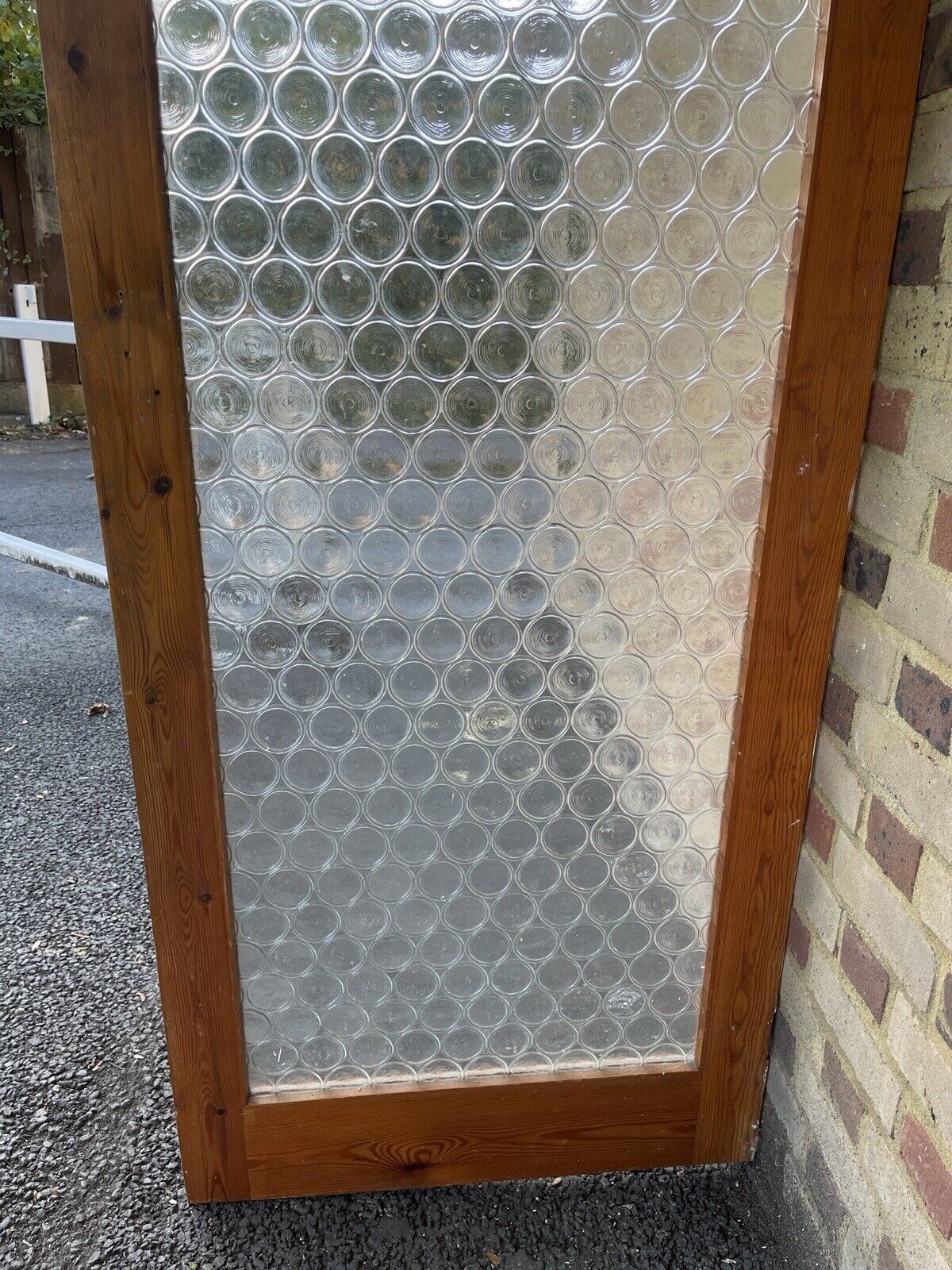 Reclaimed Art Deco Retro Round Glass Internal Door 1945 x 755mm