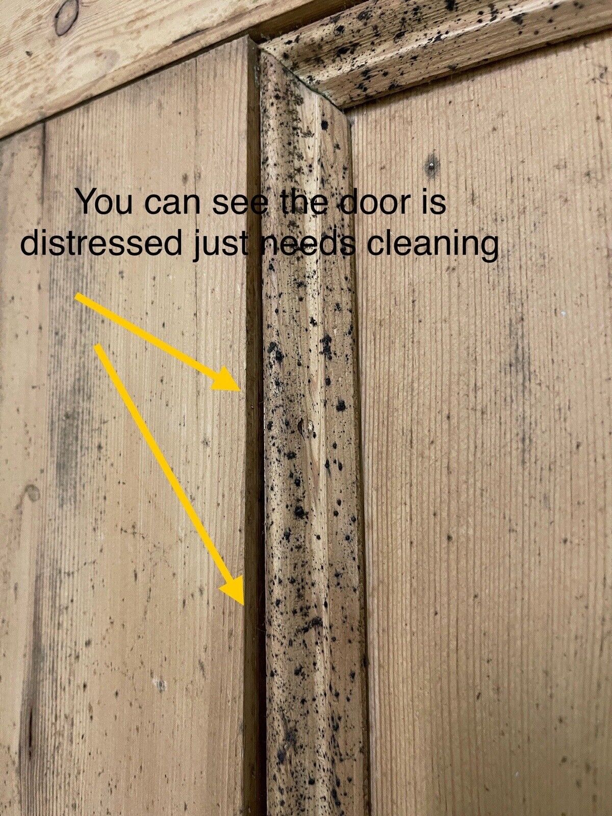 Distressed Reclaimed Victorian Pine Internal 4 panel Door 1910 x 695mm Or 690mm