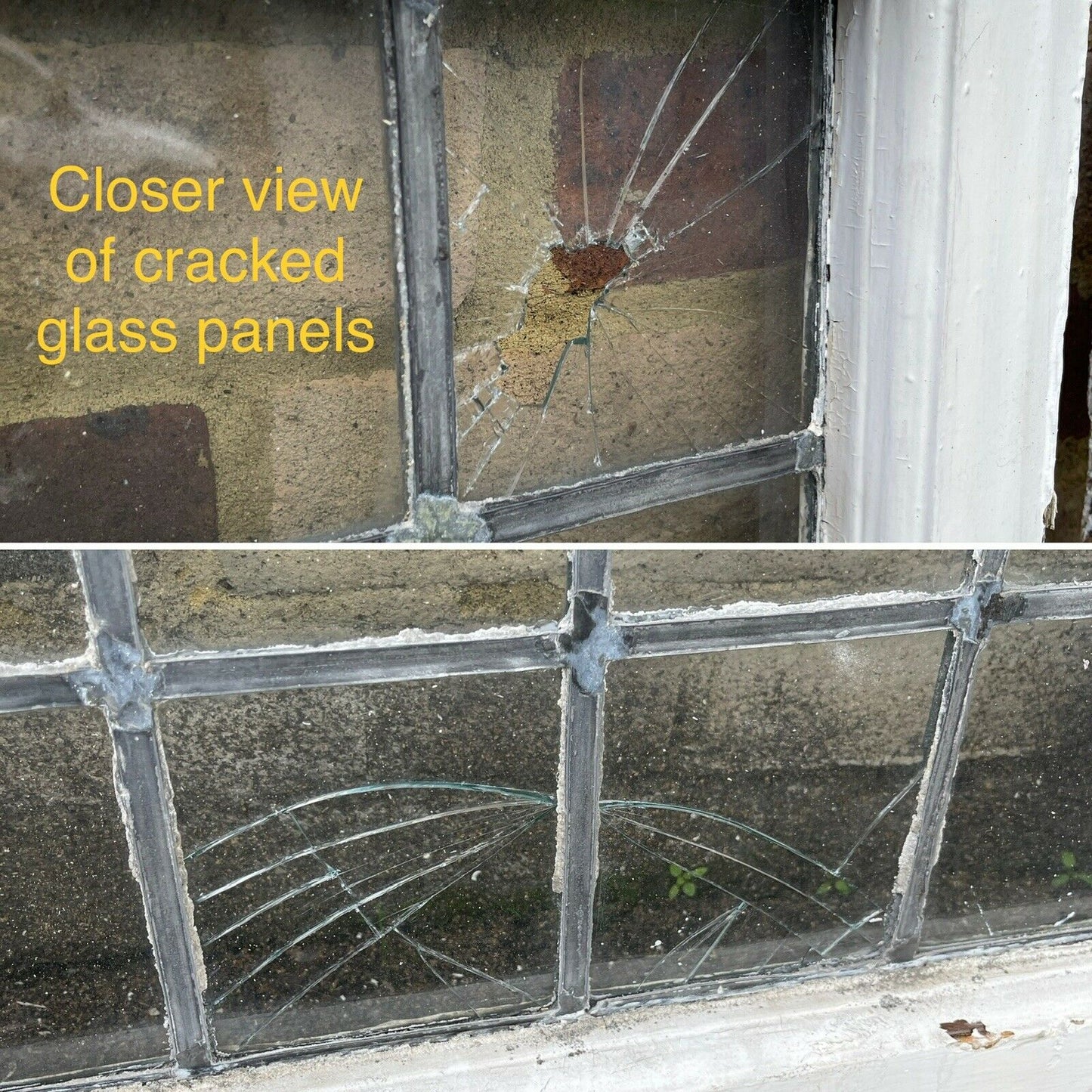 Job Lot Of 5 Reclaimed Leaded Light Panel Wooden Window