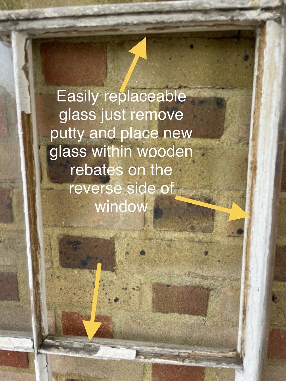 Large Reclaimed Old Georgian 9 Panel Wooden Window 1540 1525 x 1040mm