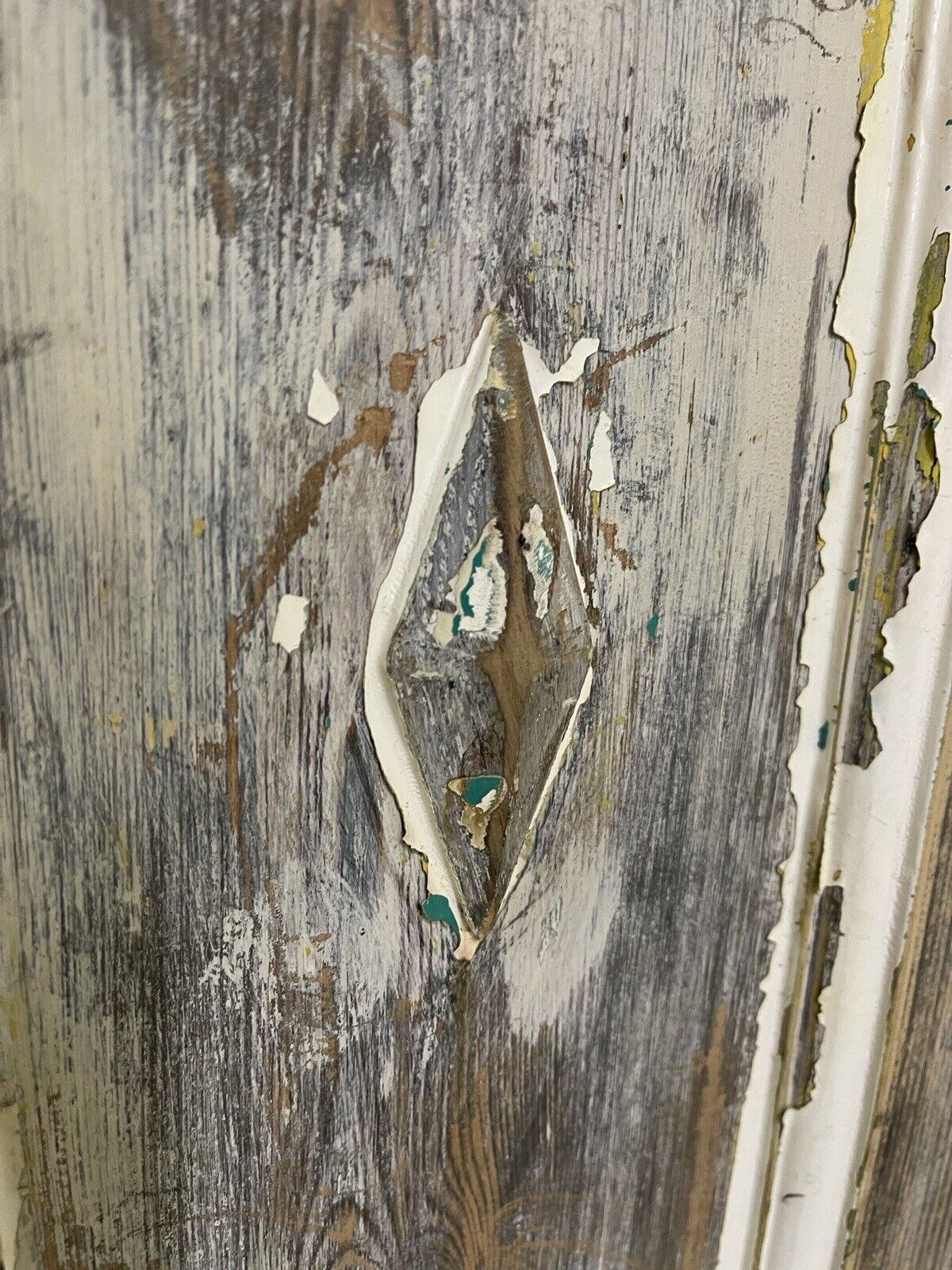 Reclaimed Old Edwardian Arts Crafts Wooden Panel Front Door 2025mm x 807mm