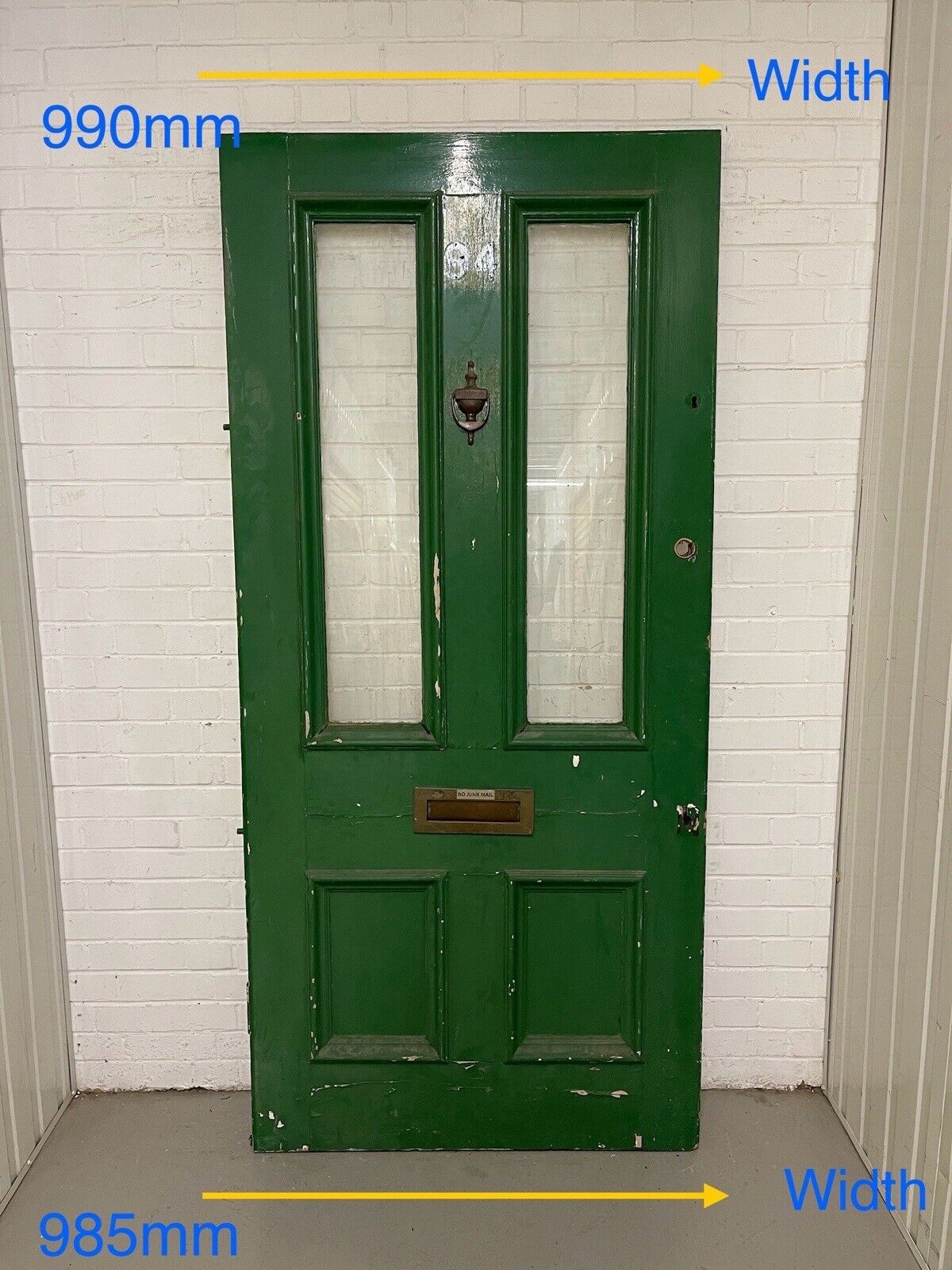 Reclaimed Old Victorian Edwardian Wooden Panel Front Door 2130 x 990 or 985mm