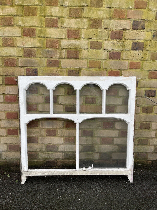 Reclaimed Old Edwardian Arch Sash Wooden Window 985 x 930mm