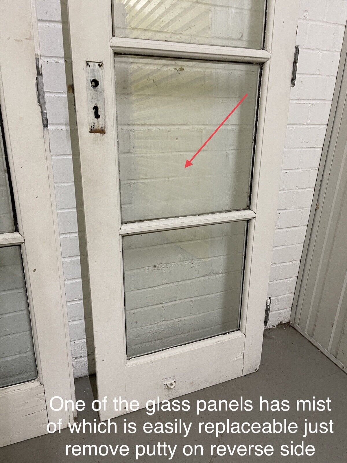 Reclaimed Old French Double Glazed Glass Wooden Double Doors 1980 x 1167mm