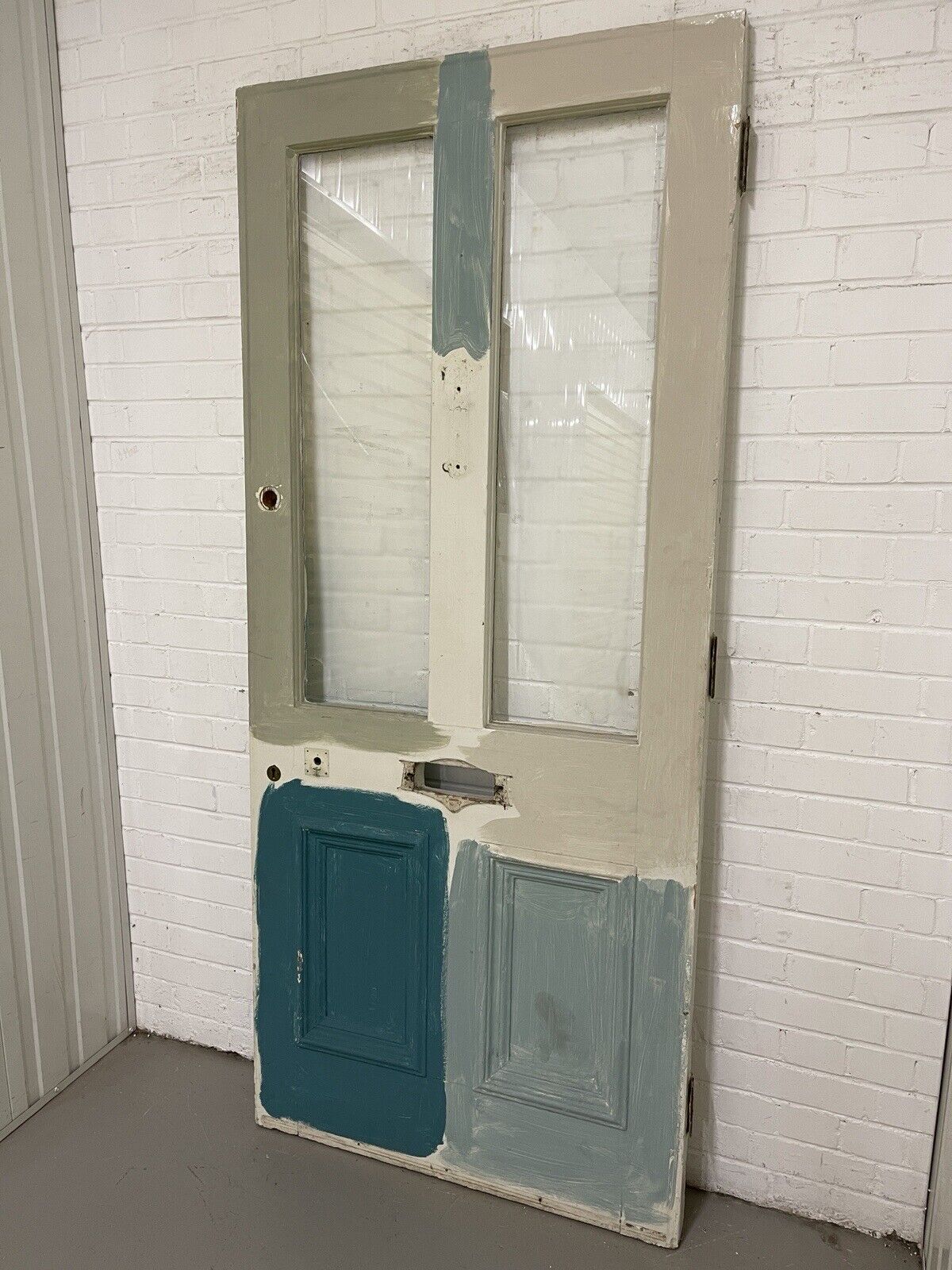 Reclaimed Victorian Edwardian Wooden Panel Front Door 2084 x 910mm
