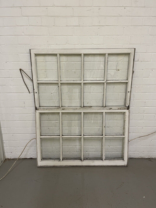 Pair Of Reclaimed Georgian 8 Panel Wooden Panel Sash Window 963x585 965x605