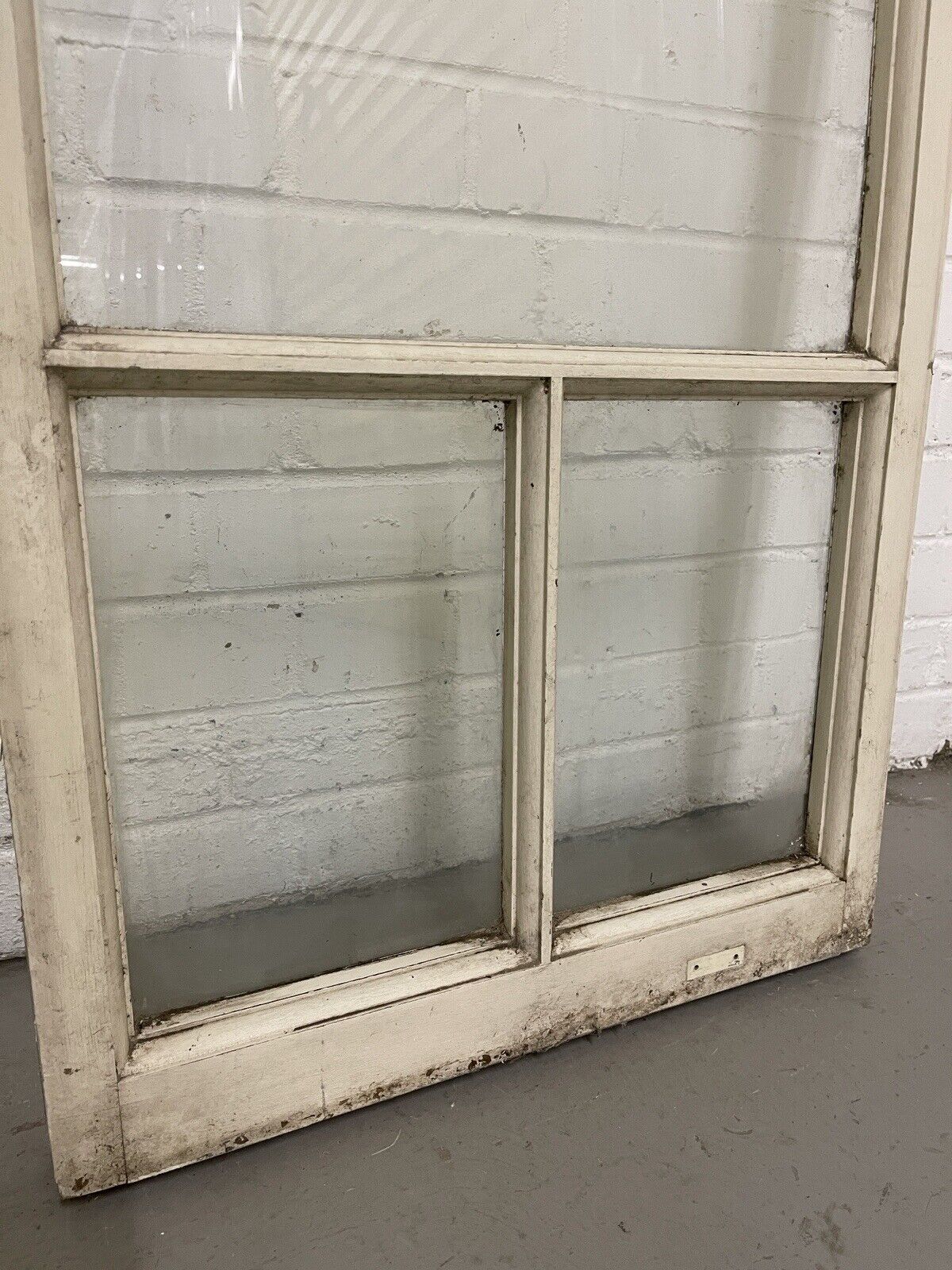 Pair Of Reclaimed Edwardian French Wooden Panel Windows 1512 x 532 1512 x 532mm