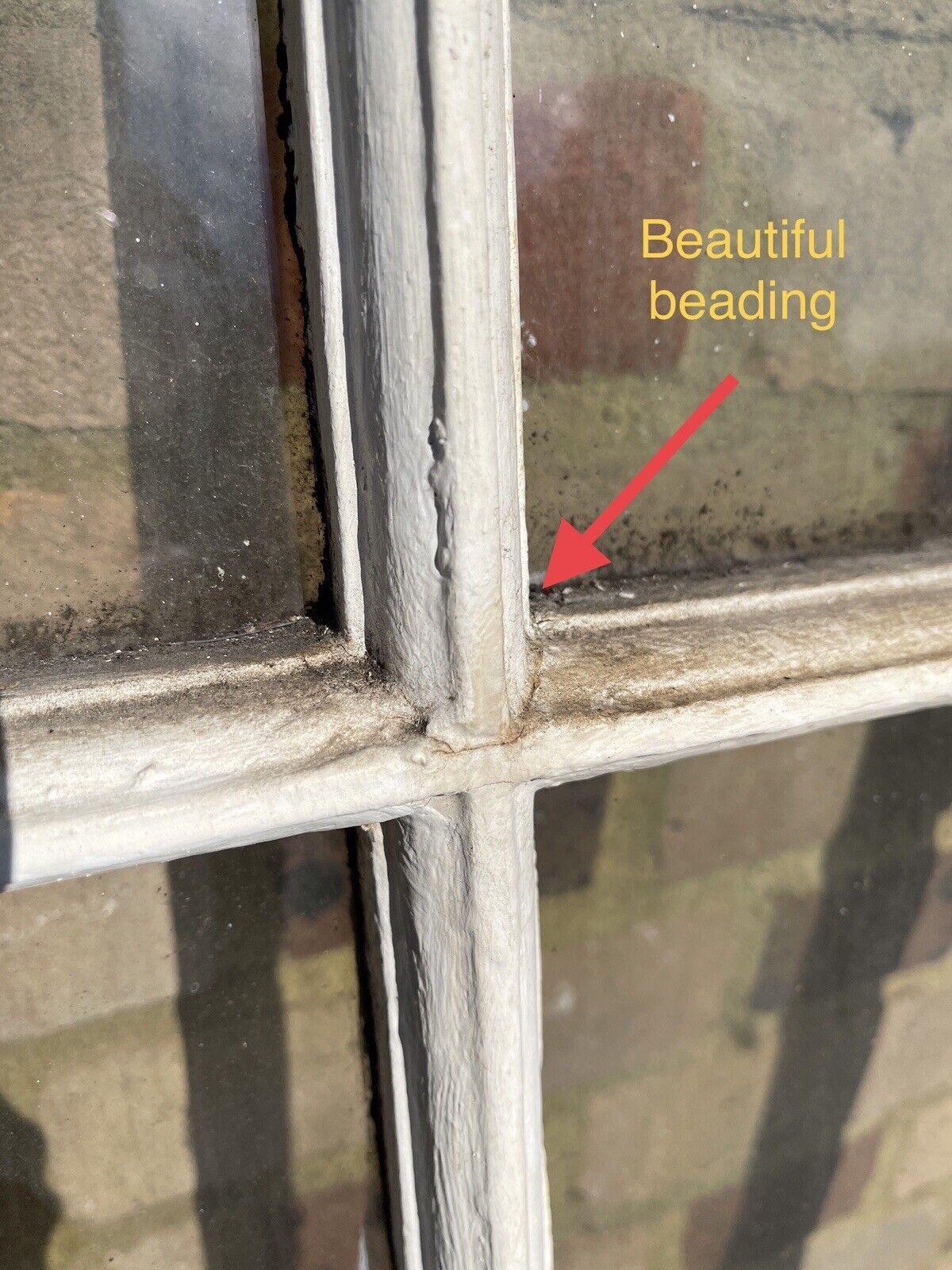 Reclaimed Old Georgian 8 Panel Wooden Window 1308 x 490mm