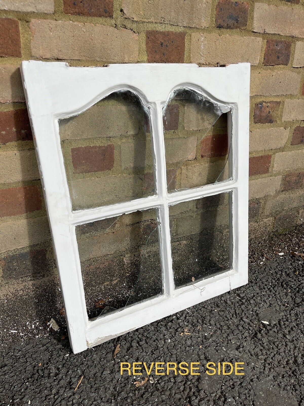 Reclaimed Old Edwardian Arch Sash Wooden Window 603 x 525mm