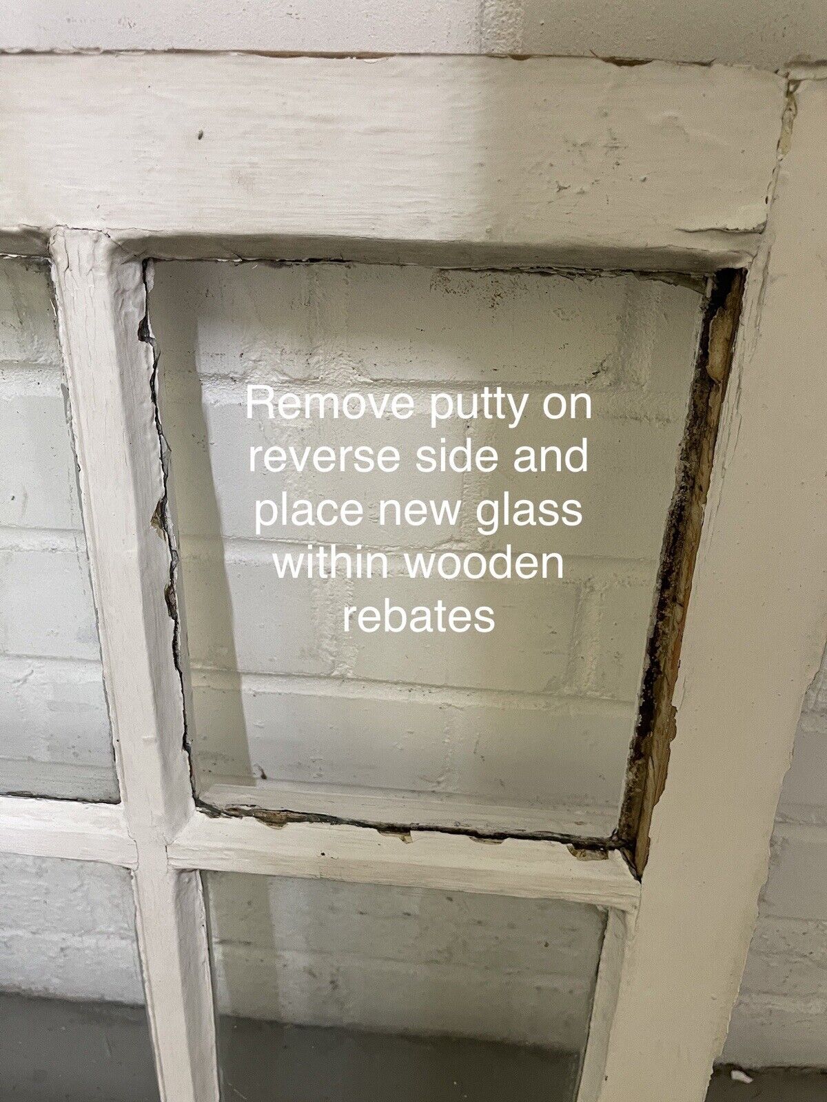 Reclaimed Old Georgian 4 Panel Wooden Window 495 x 585mm