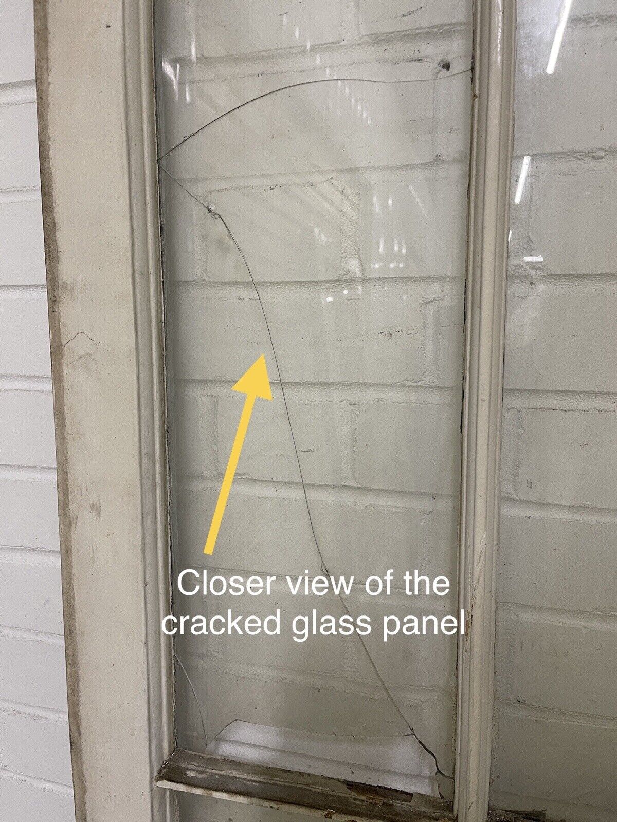 Reclaimed Georgian French Single Panel Glass Wooden Double Doors 2130 x 1210mm