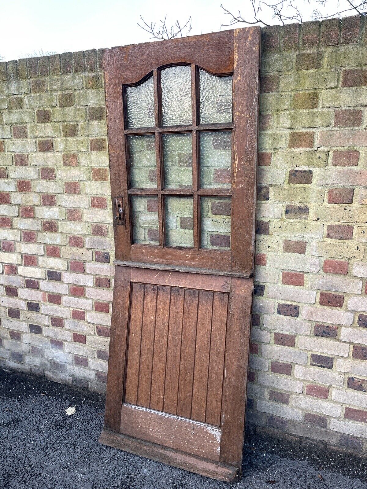 Solid Hardwood External Safety Glass panel Stable Door 2200 X 760mm