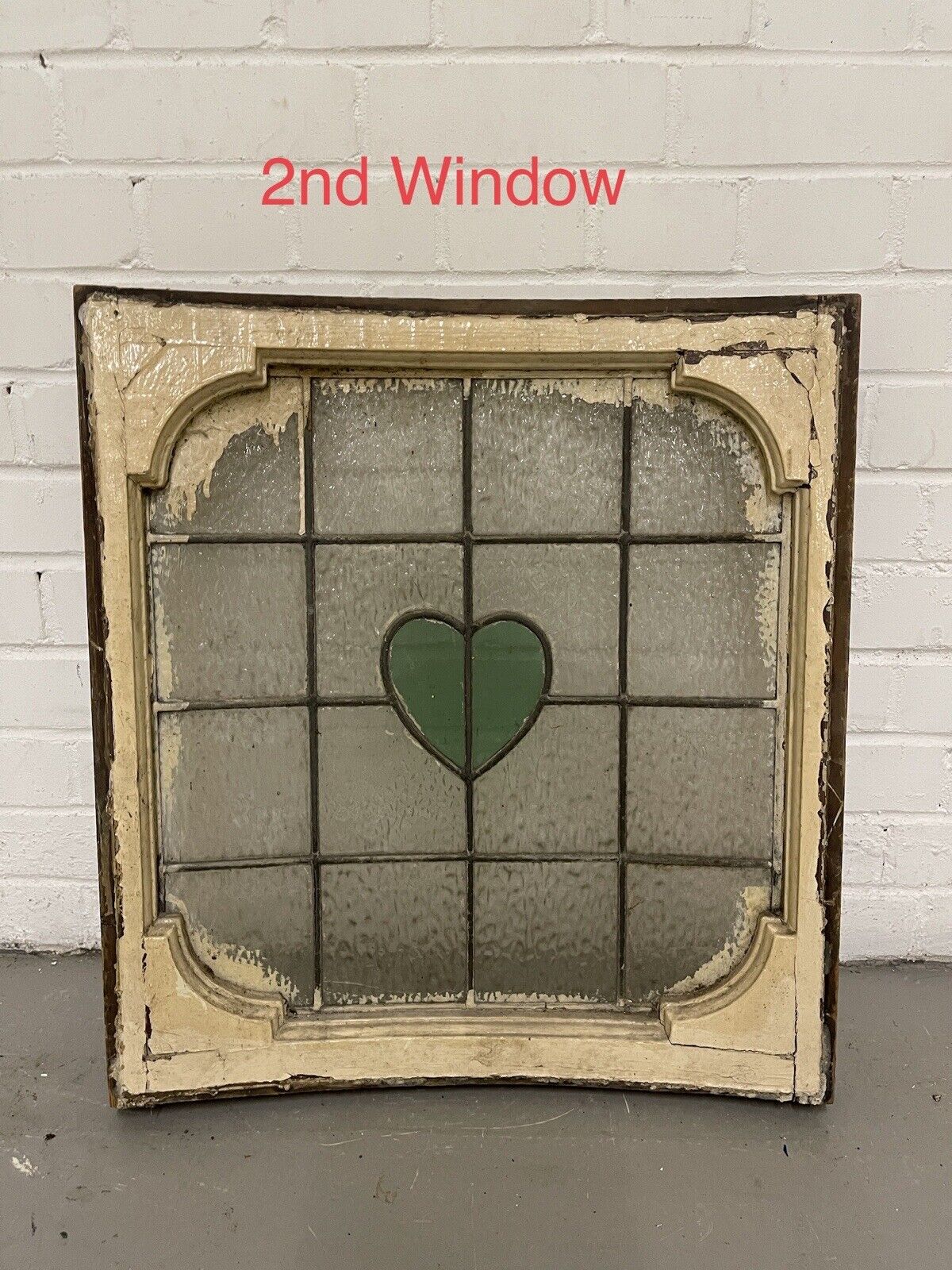 Job Lot Of Three Reclaimed Old Curved Georgian Heart Shaped Panel Wooden Windows