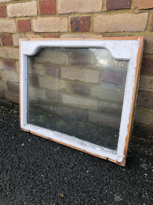 Reclaimed Old Arch Double Glazed Wooden Window CRACKED GLASS