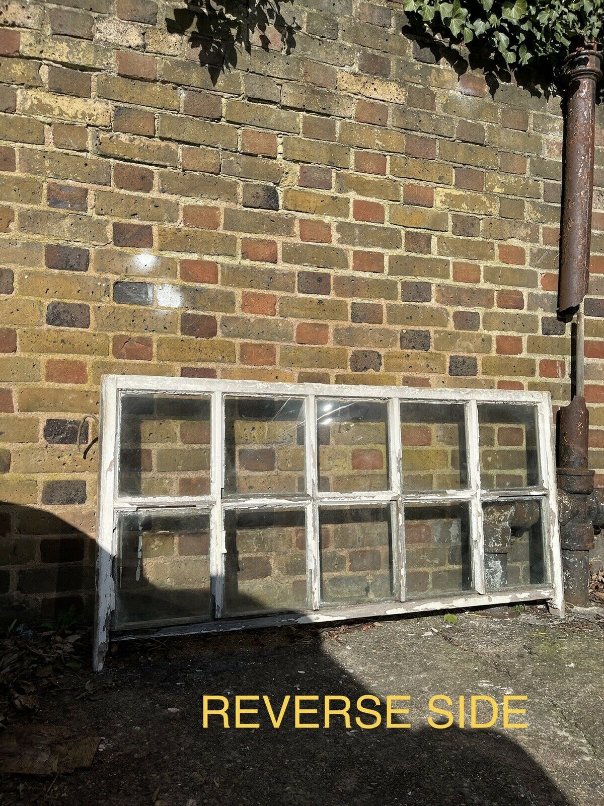 Large Reclaimed Old Georgian 10 Panel Wooden Sash Window