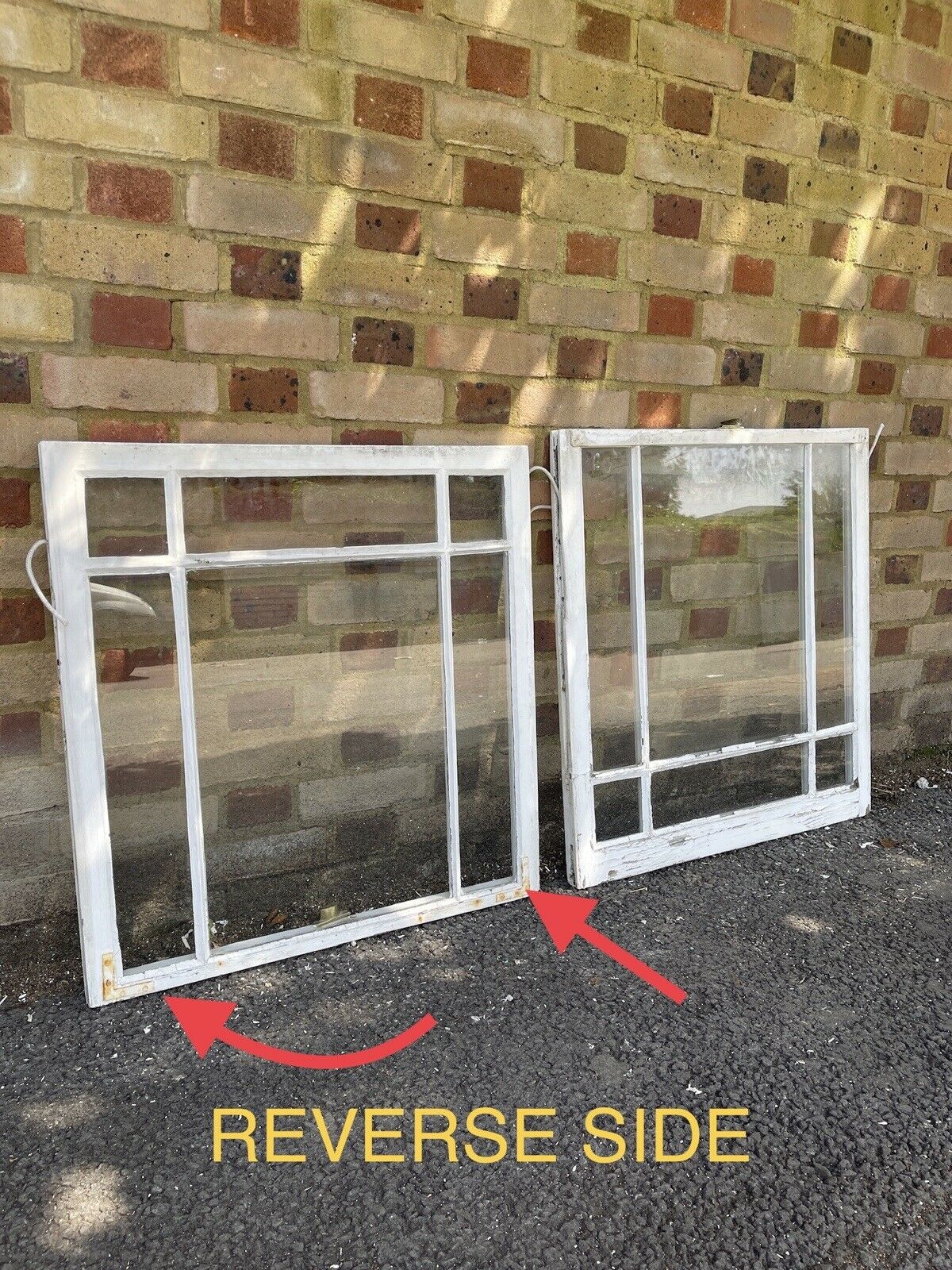 Reclaimed Old Victorian Edwardian Wooden Panel Top and Bottom Sash Window