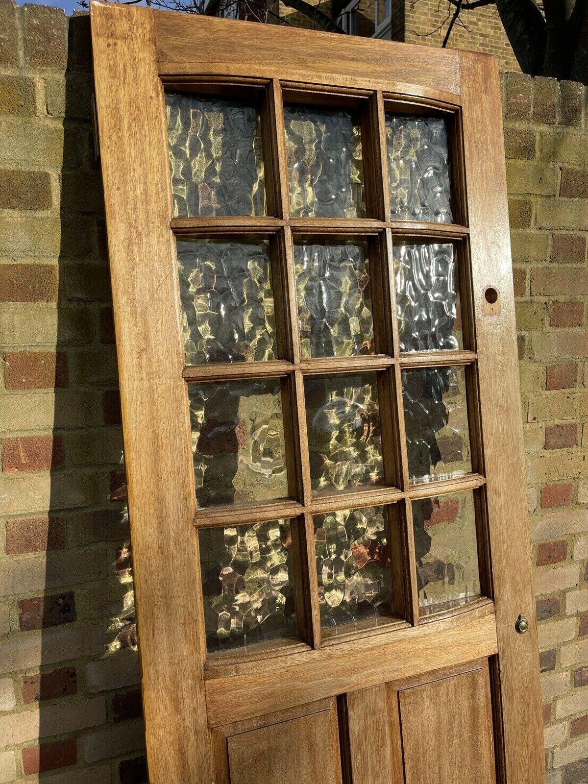 Reclaimed Wooden Panel External Front Door Crafted Bow Design 2035 x 814mm