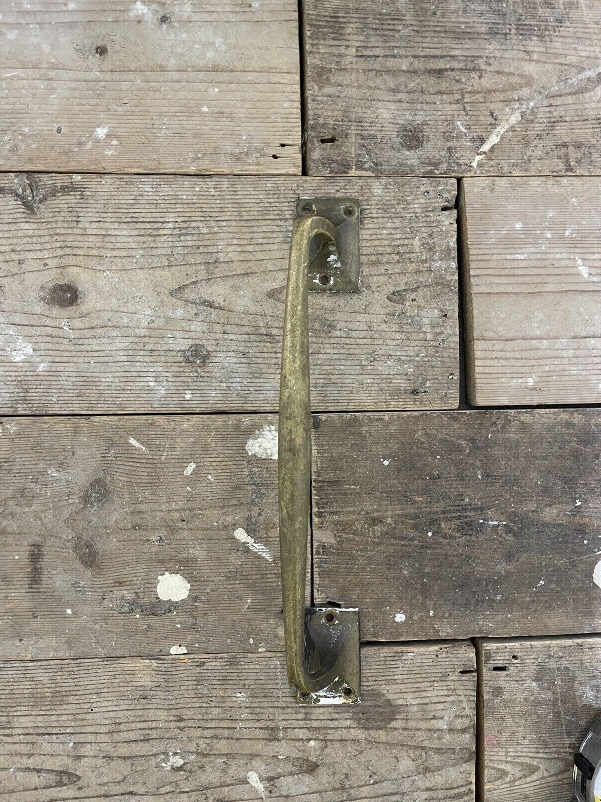 Reclaimed Old Brass Door Handle Shop Pull Antique