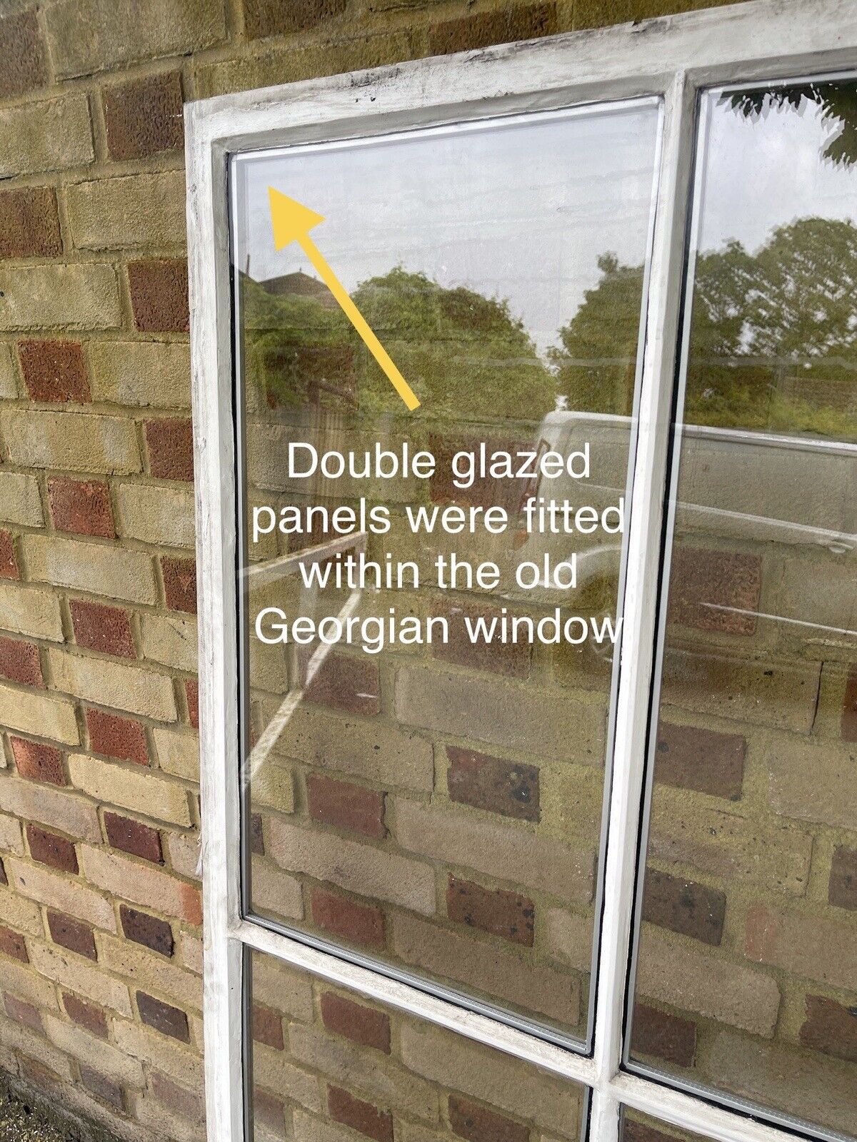 Large Reclaimed Double Glazed Georgian 6 Panel Wooden Window 1210 x 1580 or 1505mm